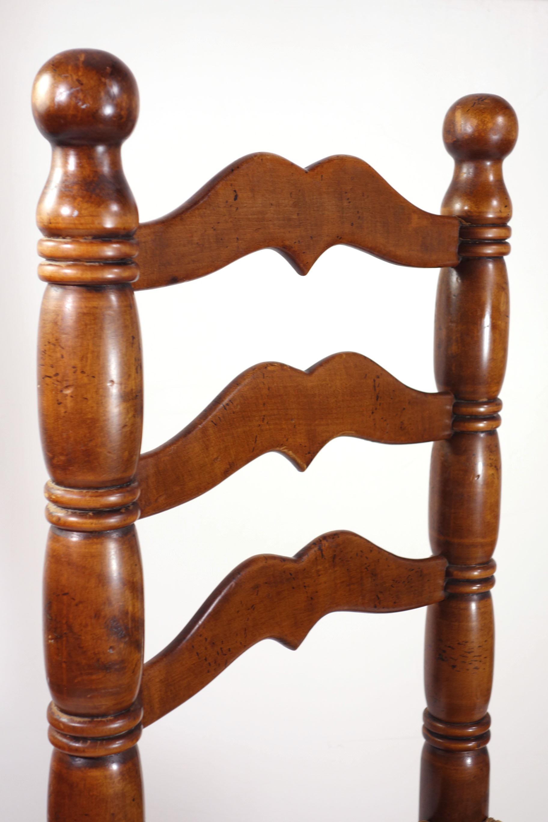 1940 Charles Dudouyt - Set di 4 sedie in vimini e quercia di design francese in vendita 1
