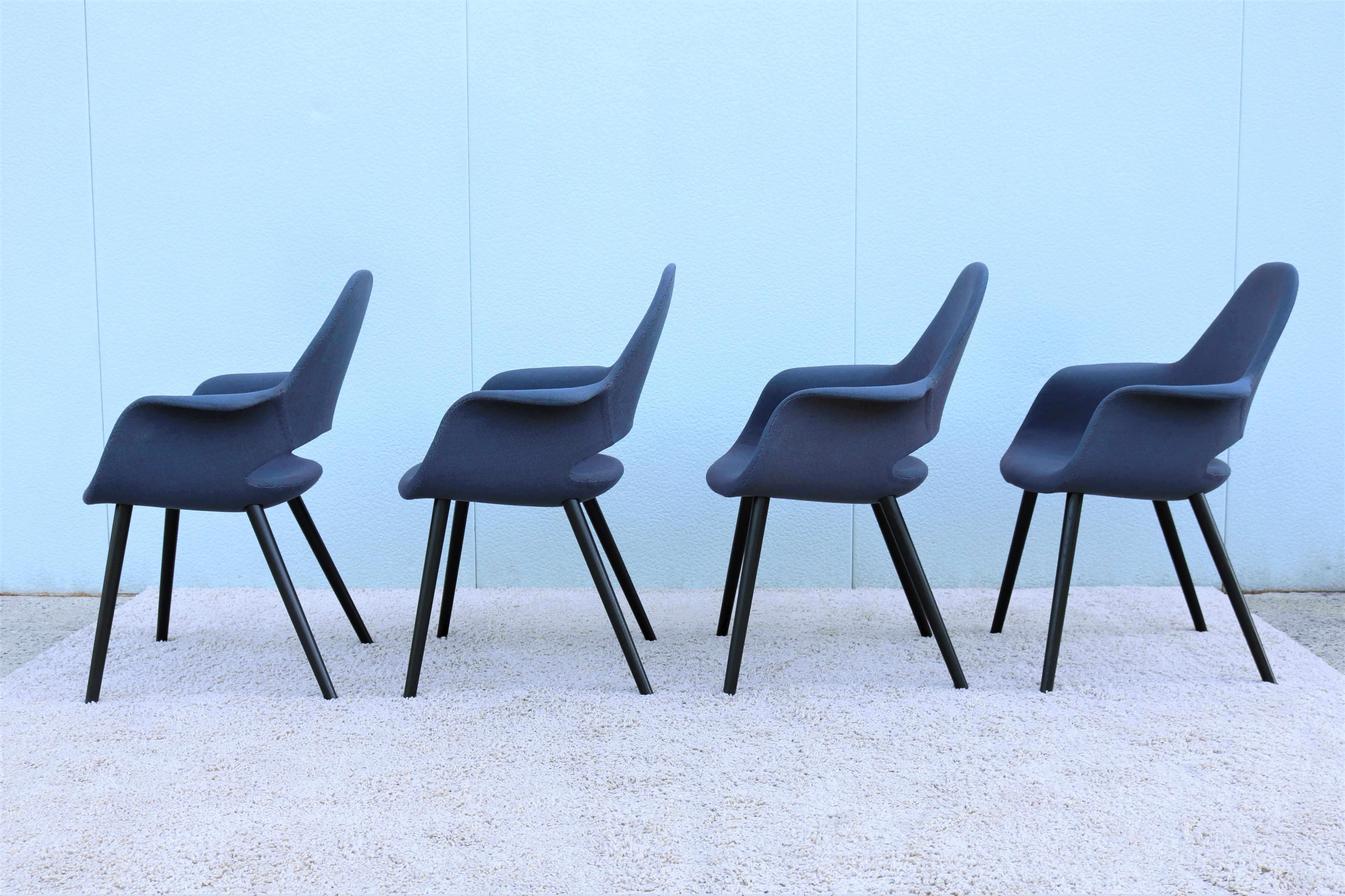 Chaises de conférence organiques Charles Eames & Eero Saarinen pour Vitra, ensemble de 4 pièces Bon état - En vente à Secaucus, NJ