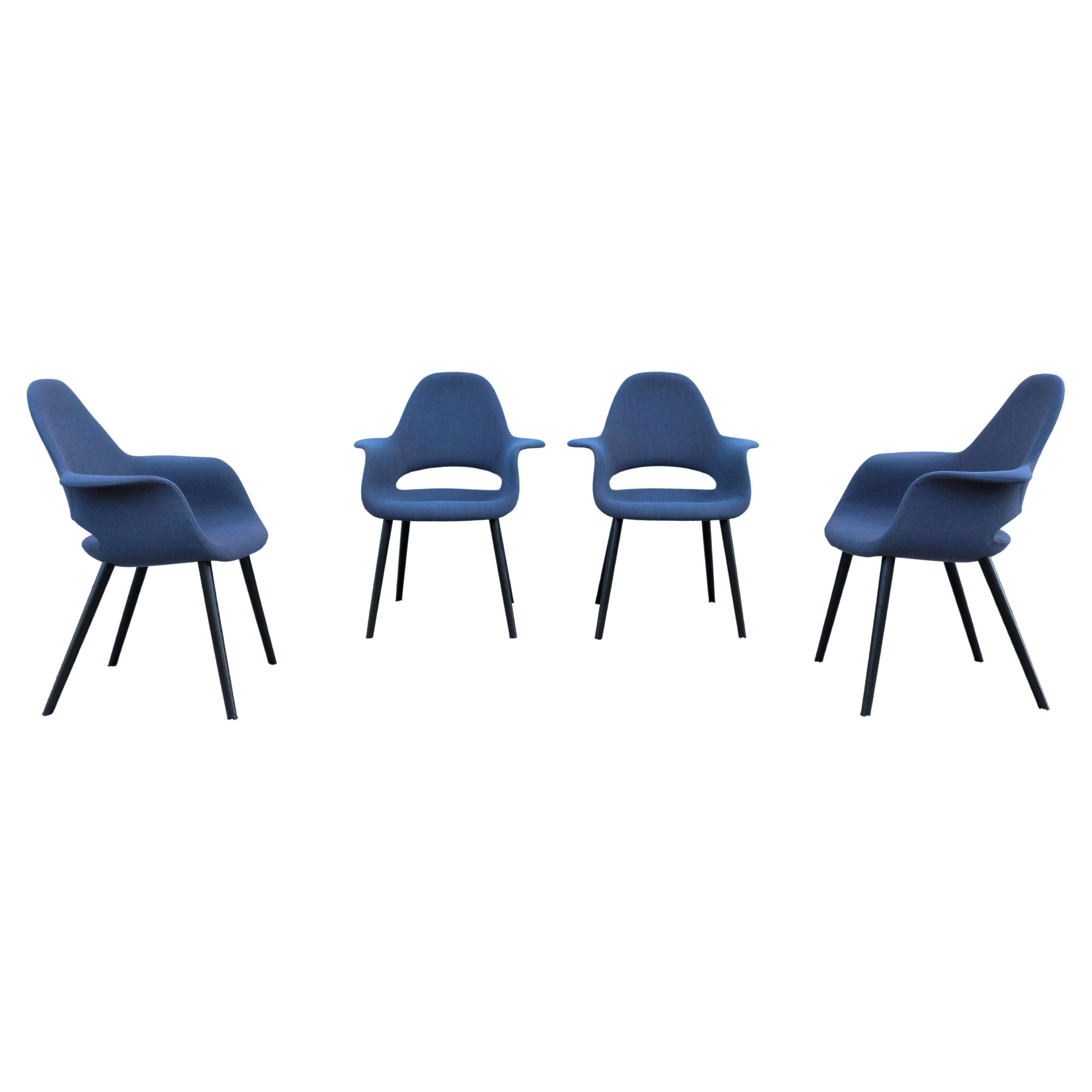 1940 Charles Eames and Eero Saarinen for Vitra Organic Conference Chairs,  Set of 4 For Sale at 1stDibs