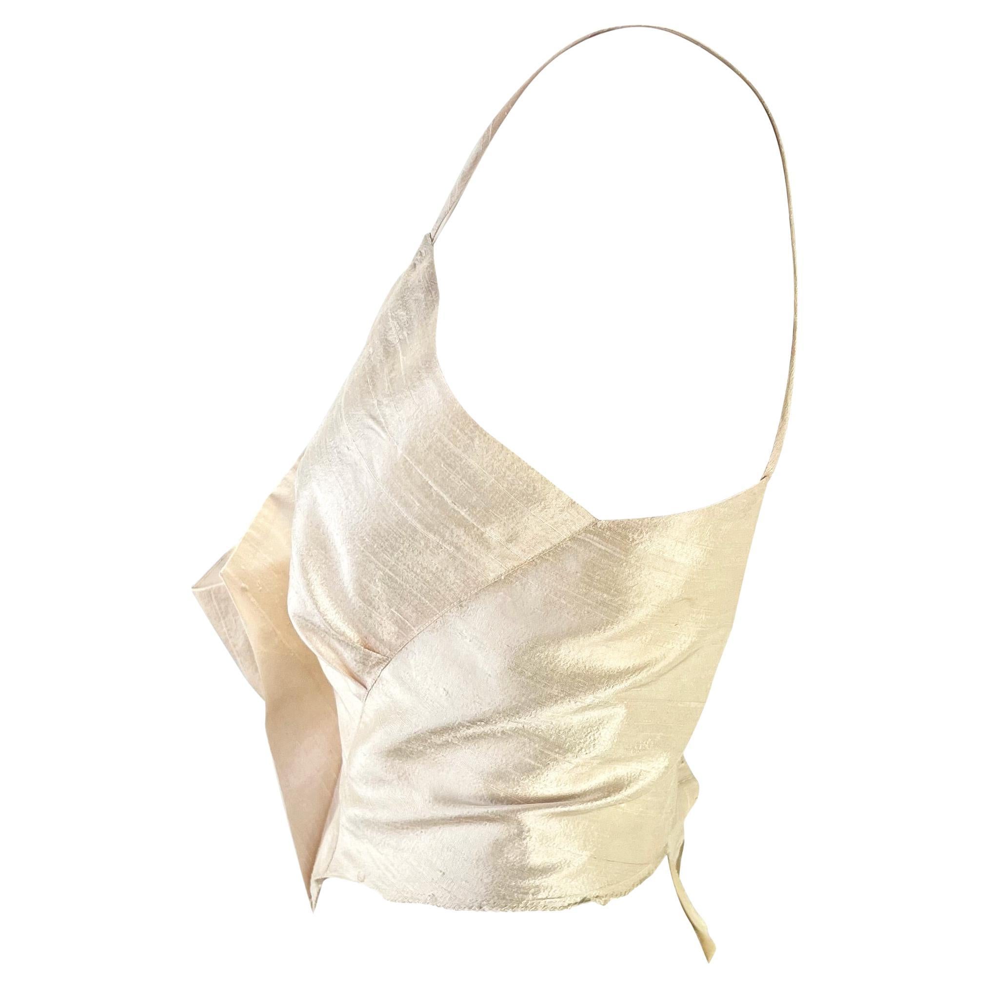 1940 Charles James Signed Triangle Pleat Bodice White Silk Organza Museum Piece In Good Condition In West Hollywood, CA