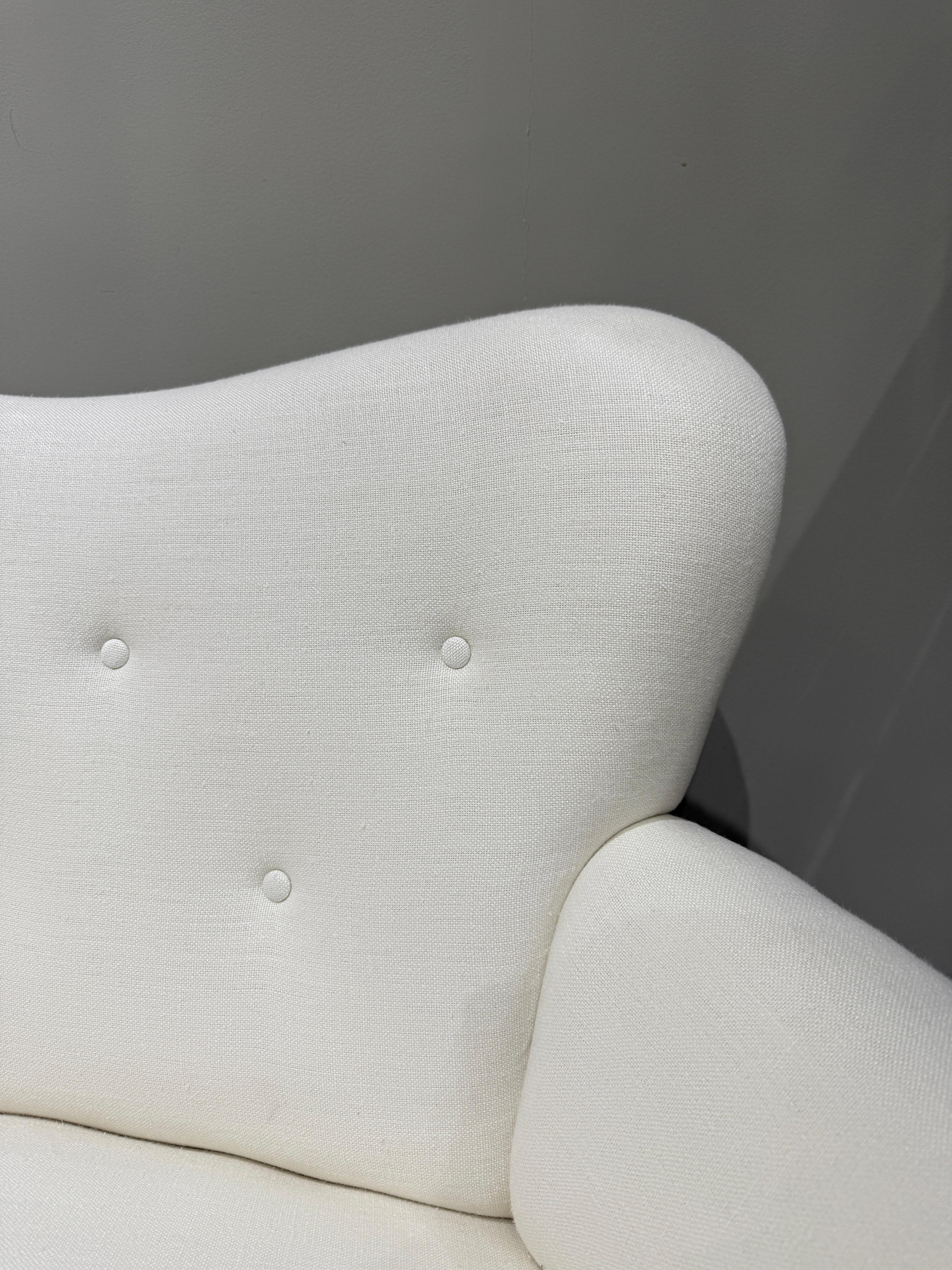 1940 sofá moderno danés de forma curva en Excelente estado para la venta en PARIS, FR