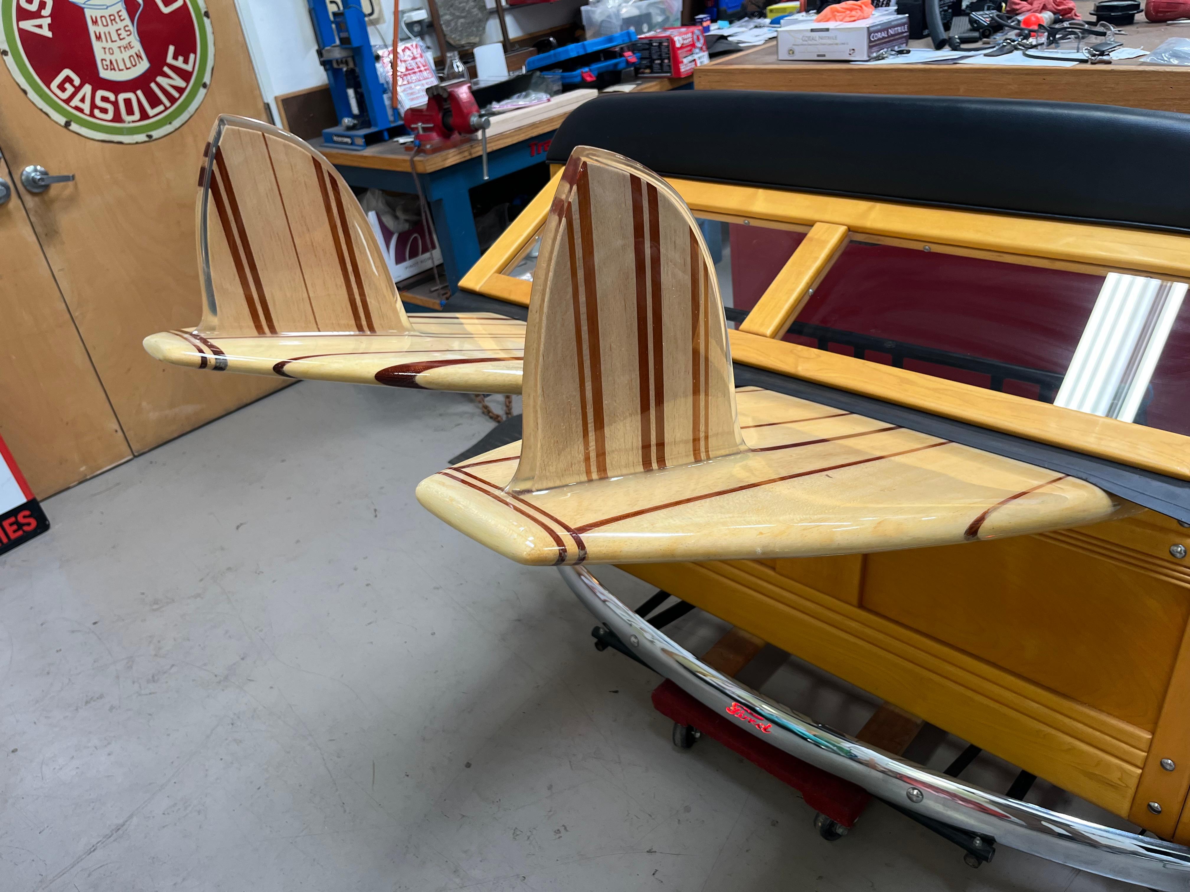Metal 1940 Ford Woody Vintage Surfboard Tailgate Display For Sale