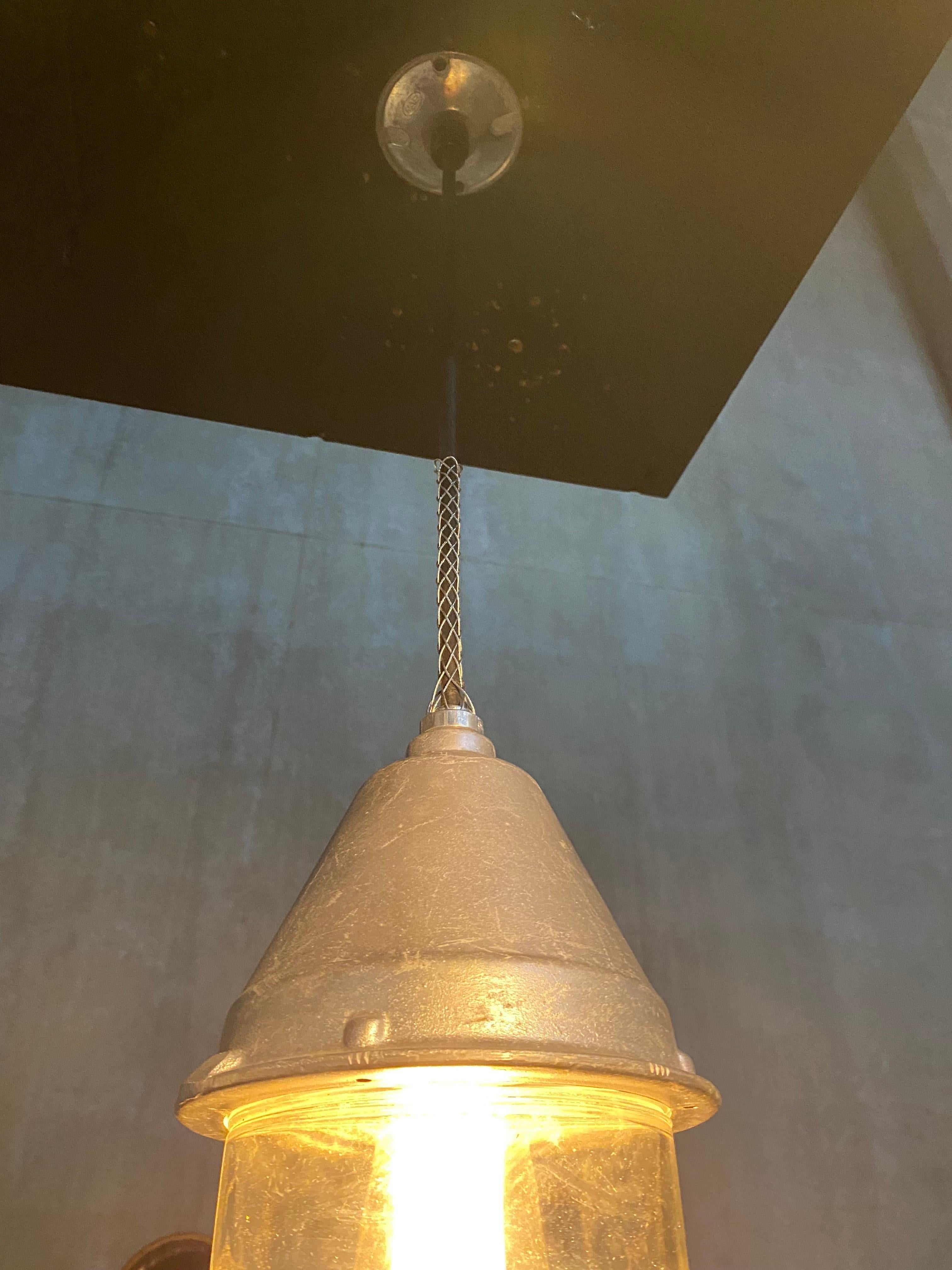 American 1940 Industrial Crouse Hinds VDB Pendant Light