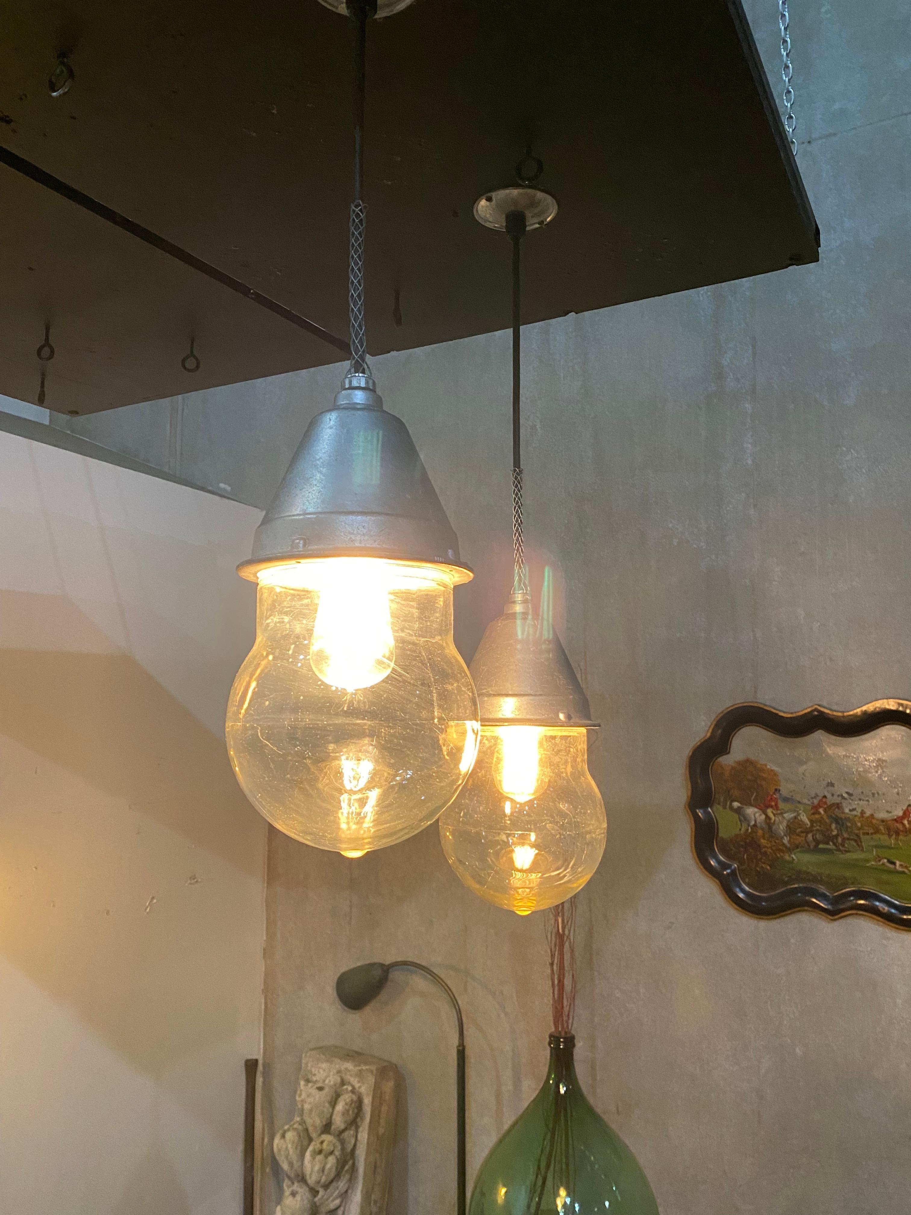 Machine-Made 1940 Industrial Crouse Hinds VDB Pendant Light