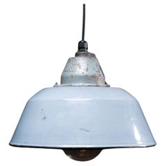 1940 industrial European enamel pendant lights