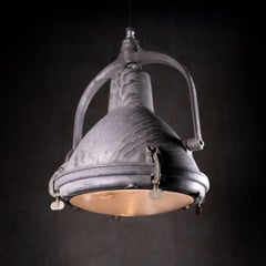 1940 Large Cast Industrial Nautical Pendant Lights