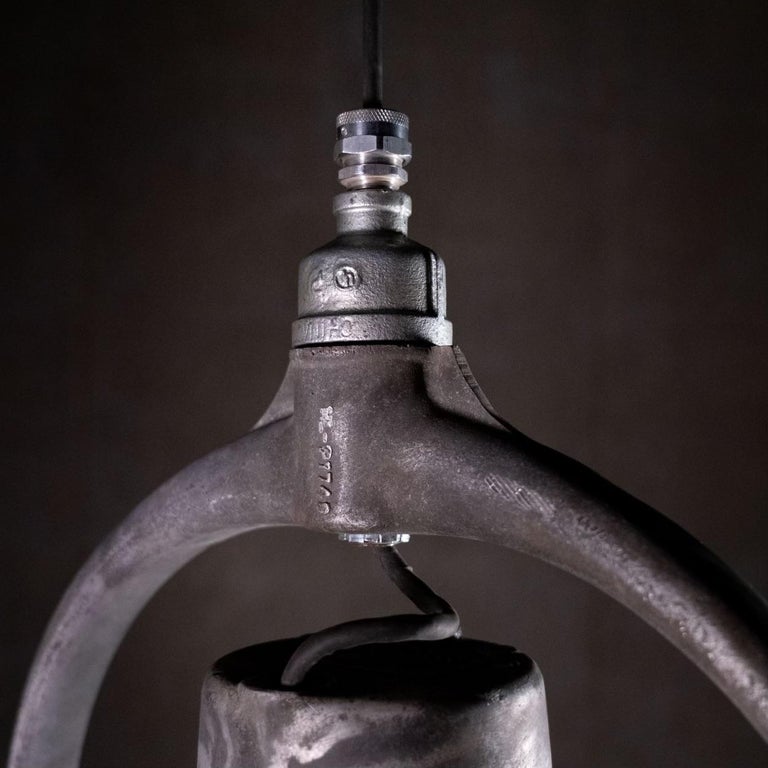 Curated visual reference: Industrial Coastal Pendant Lighting Reference: 1940 Large Cast Industrial Nautical Pendant Lights For Sale At