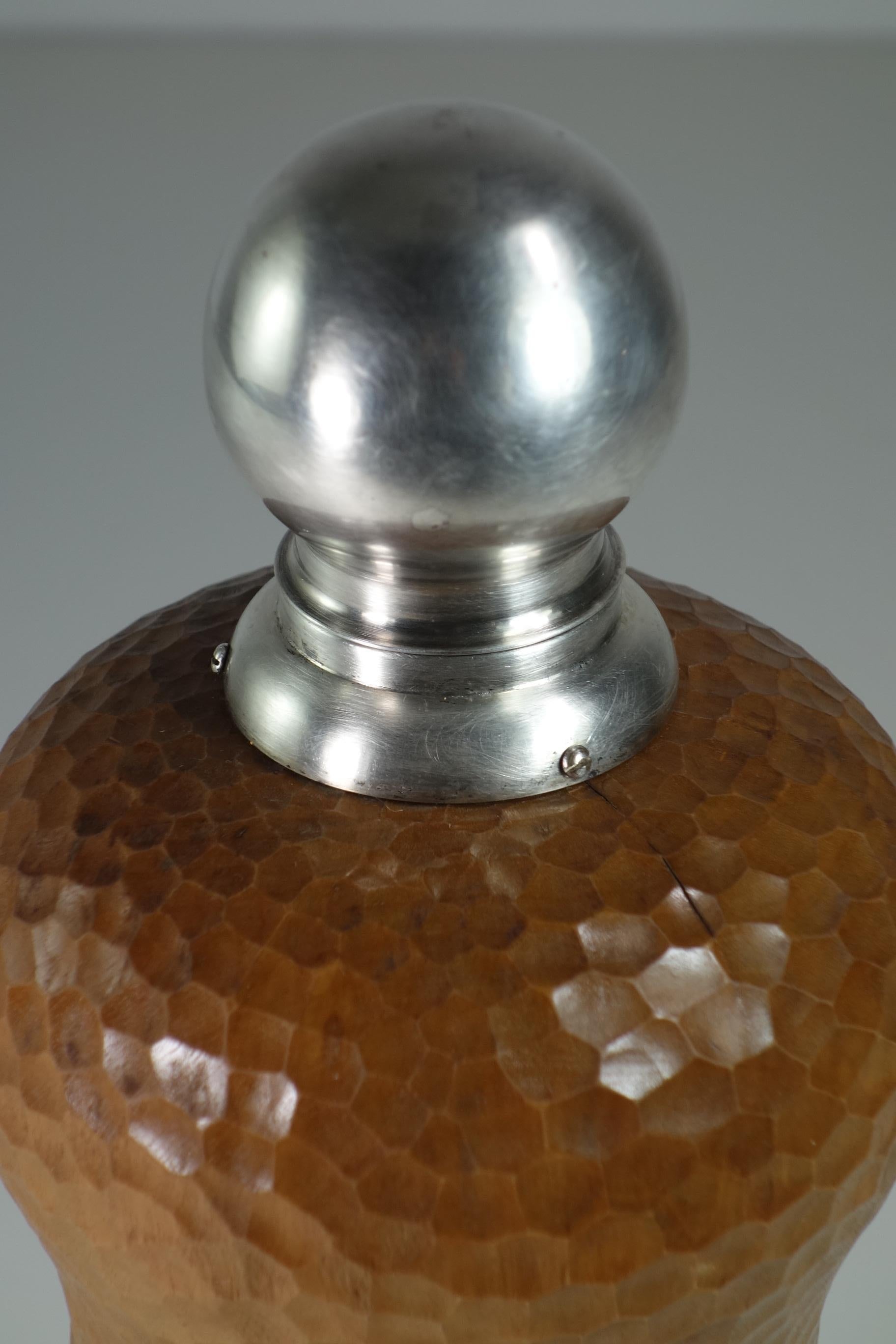 Carafe à bouteille Art Déco italien en métal argenté Macabo 1940 Excellent état - En vente à Brescia, IT