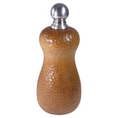 1940 Macabo Art Deco Italian Design Metal Silver Wood Bottle Carafe