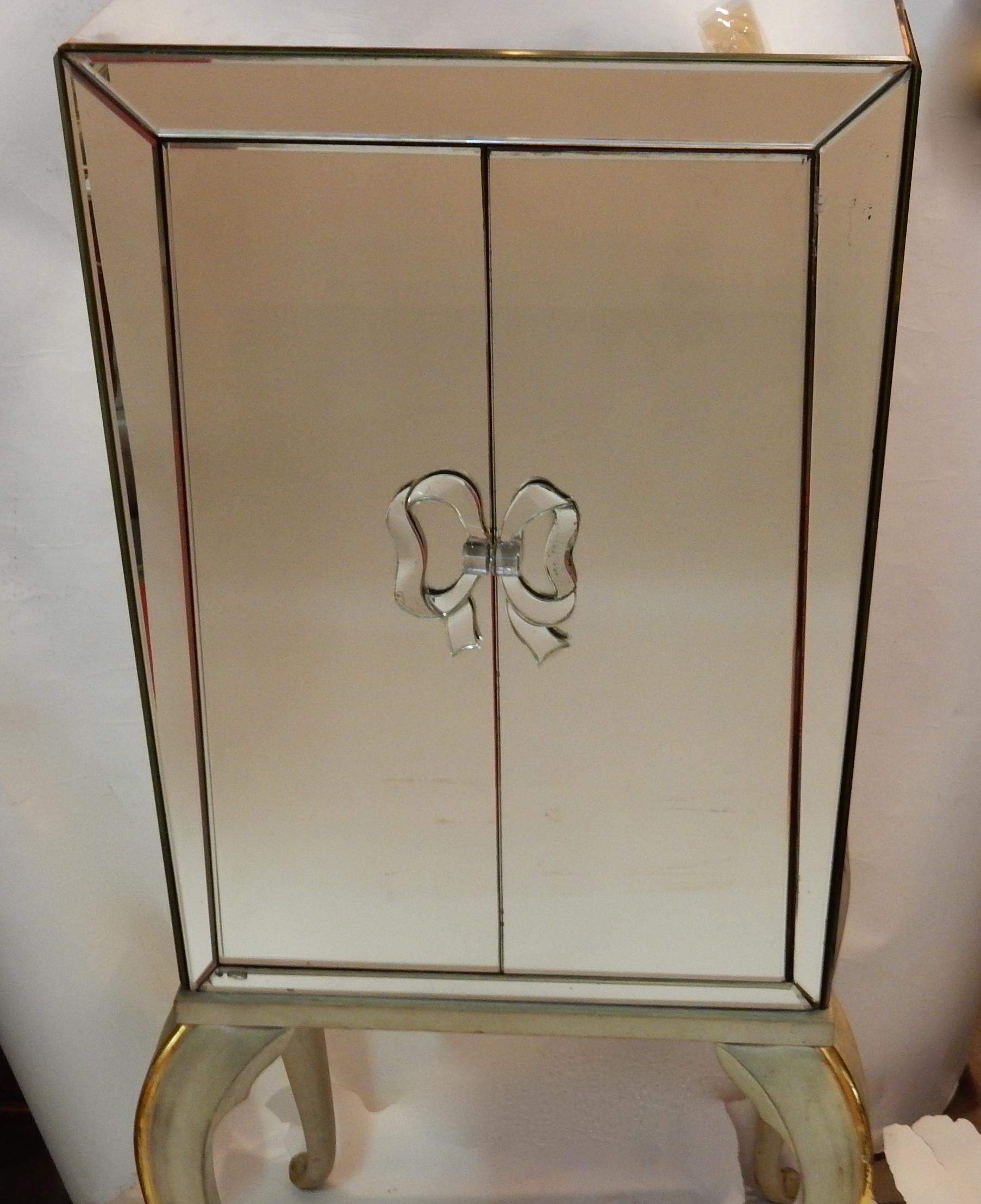 1940 Maison Jansen Art Deco Cabinet Adorned with Mirrors In Good Condition For Sale In Paris, FR