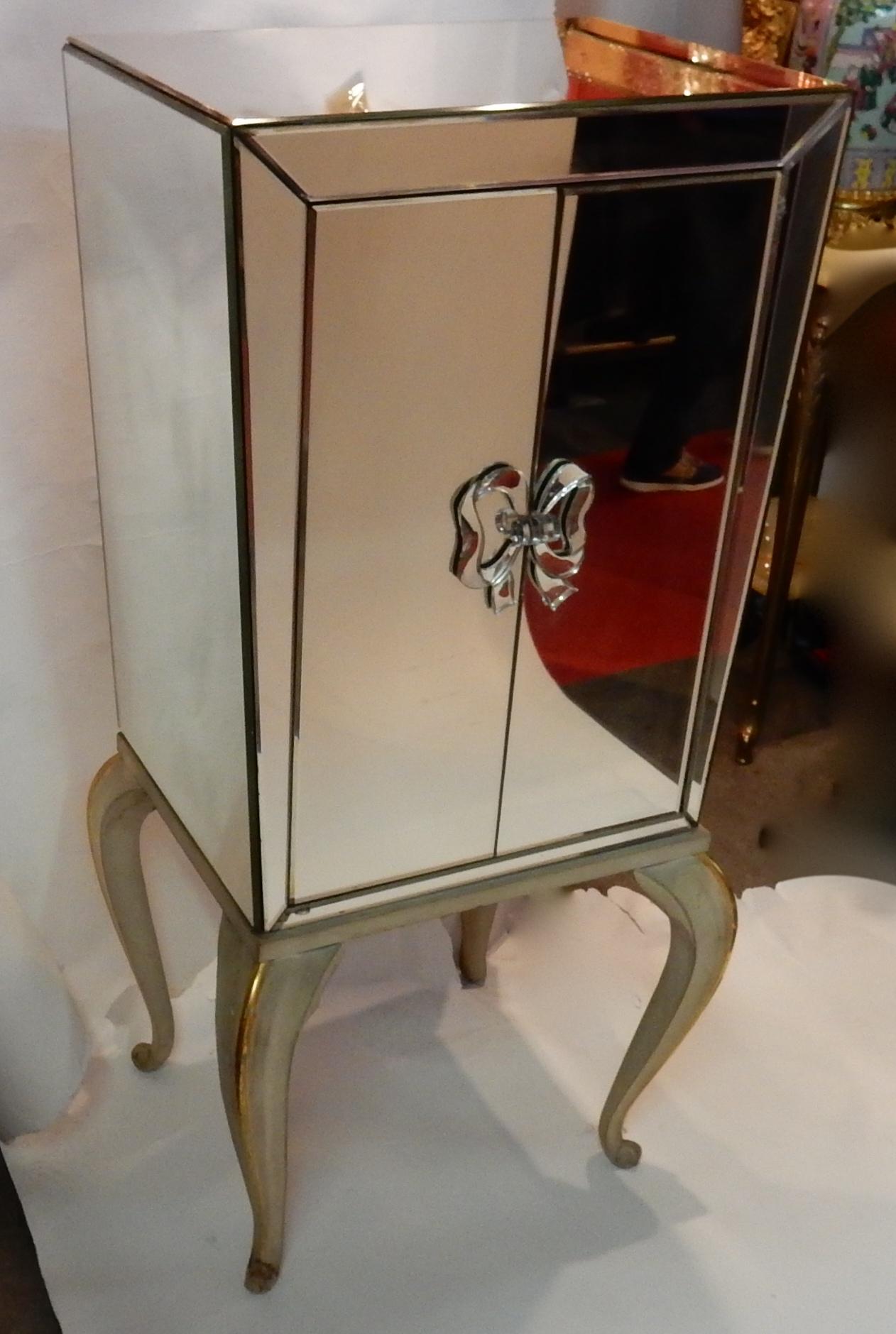 Wood 1940 Maison Jansen Art Deco Cabinet Adorned with Mirrors For Sale