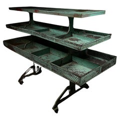 1940 metal multi tiered sorting industrial cart