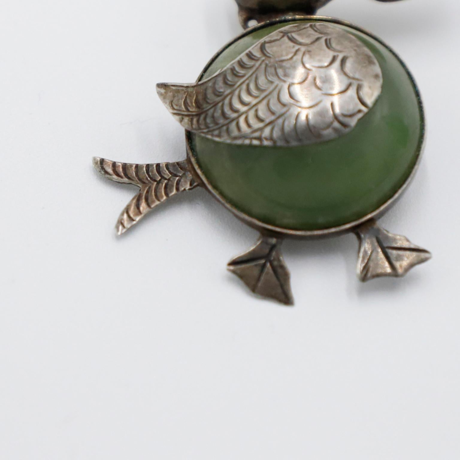 Other 1940 Mexican Silver Bird Brooch For Sale