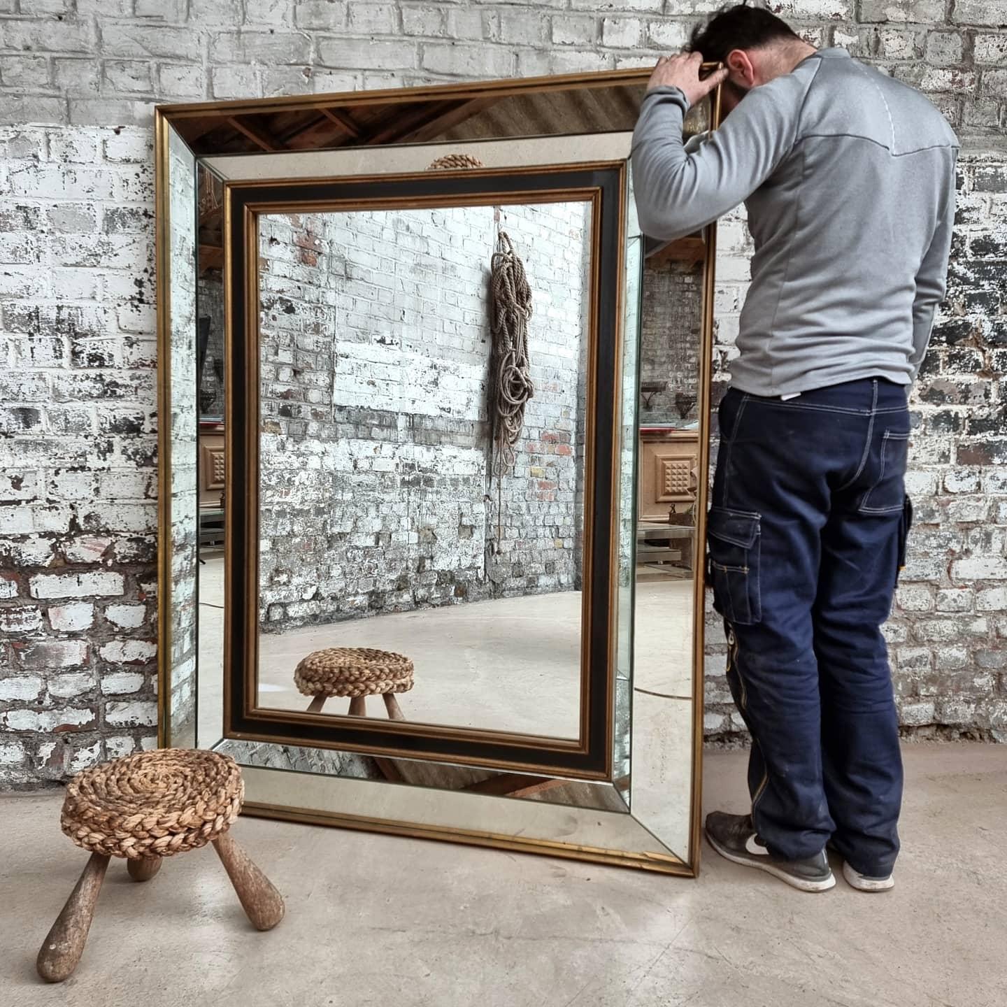 French 1940 Mirror, Very Large Size For Sale