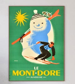 Affiche vintage d'origine Mont-Dore Auvergne, 1940