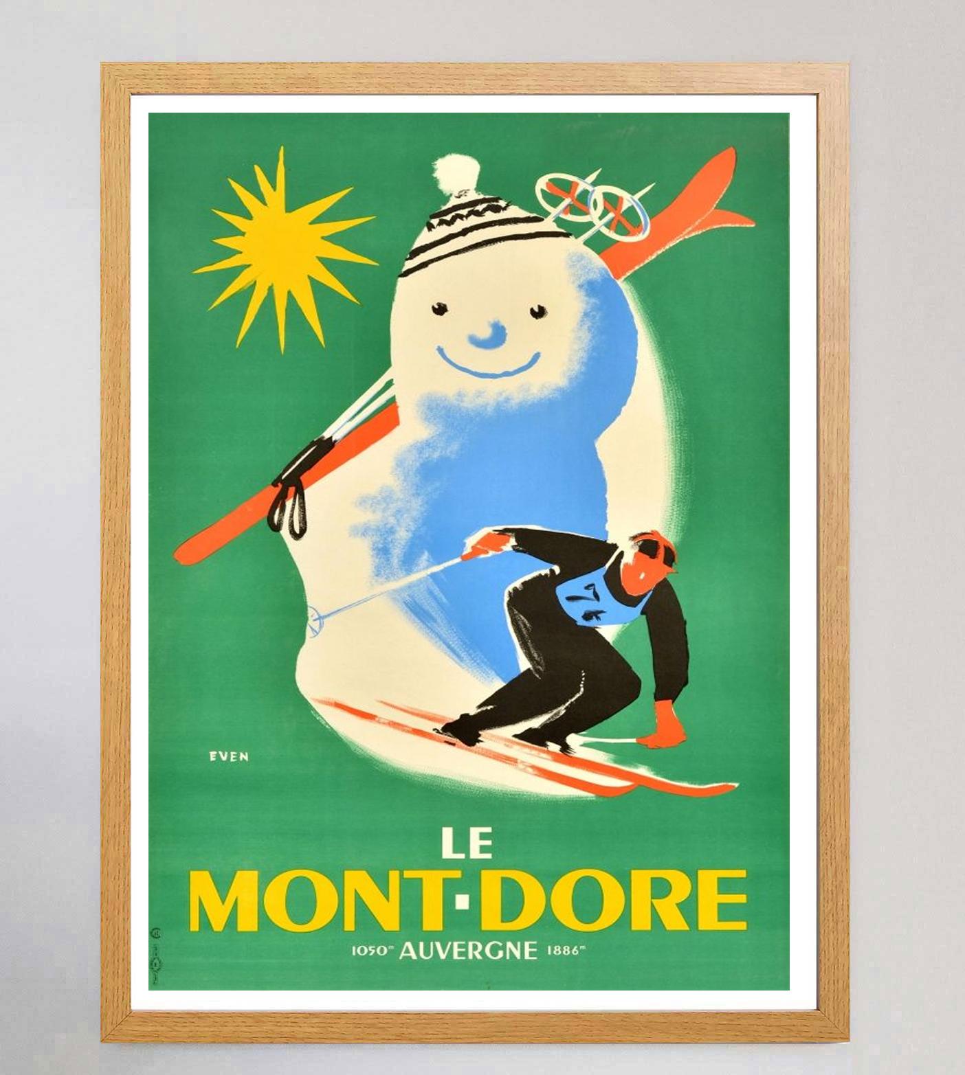 French 1940 Mont-Dore Auvergne Original Vintage Poster For Sale