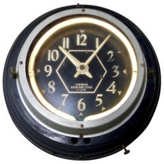 horloge au néon 1940 de la Canadian Neon-Ray Clock Co.