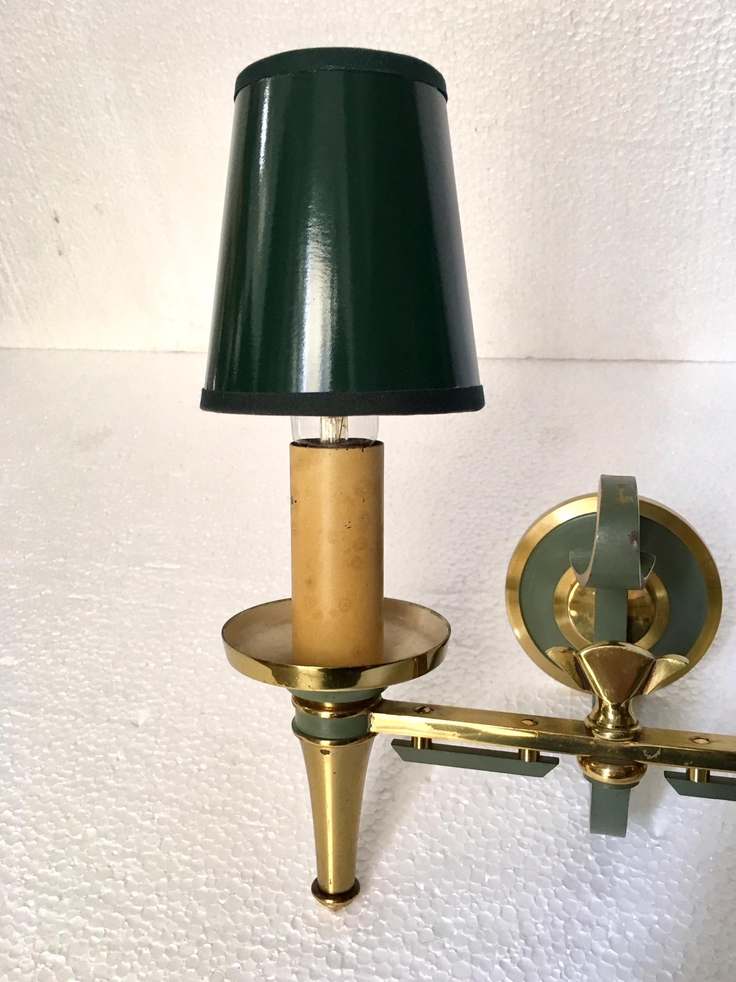 1940 Pair of Art Deco Wall Sconces 1