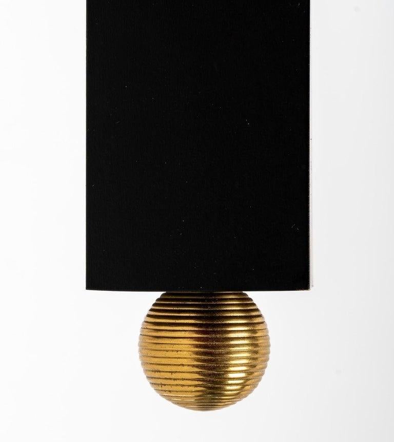 French 1940 Pair of Bronze Wall Lamps by Marcel Guillemard For Sale