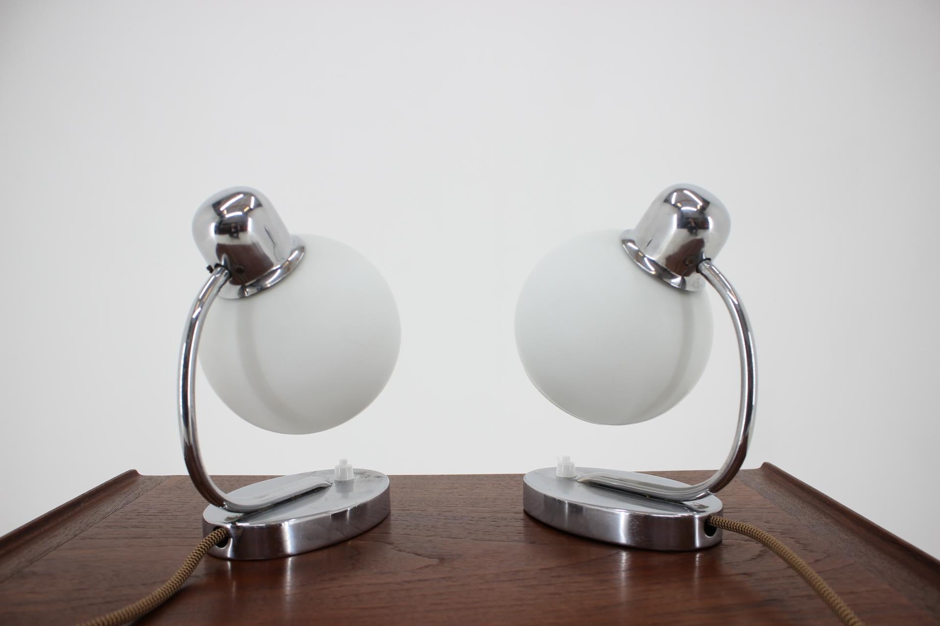 Mid-20th Century 1940 Pair of Design Table Lamps/Drupol Type 1606