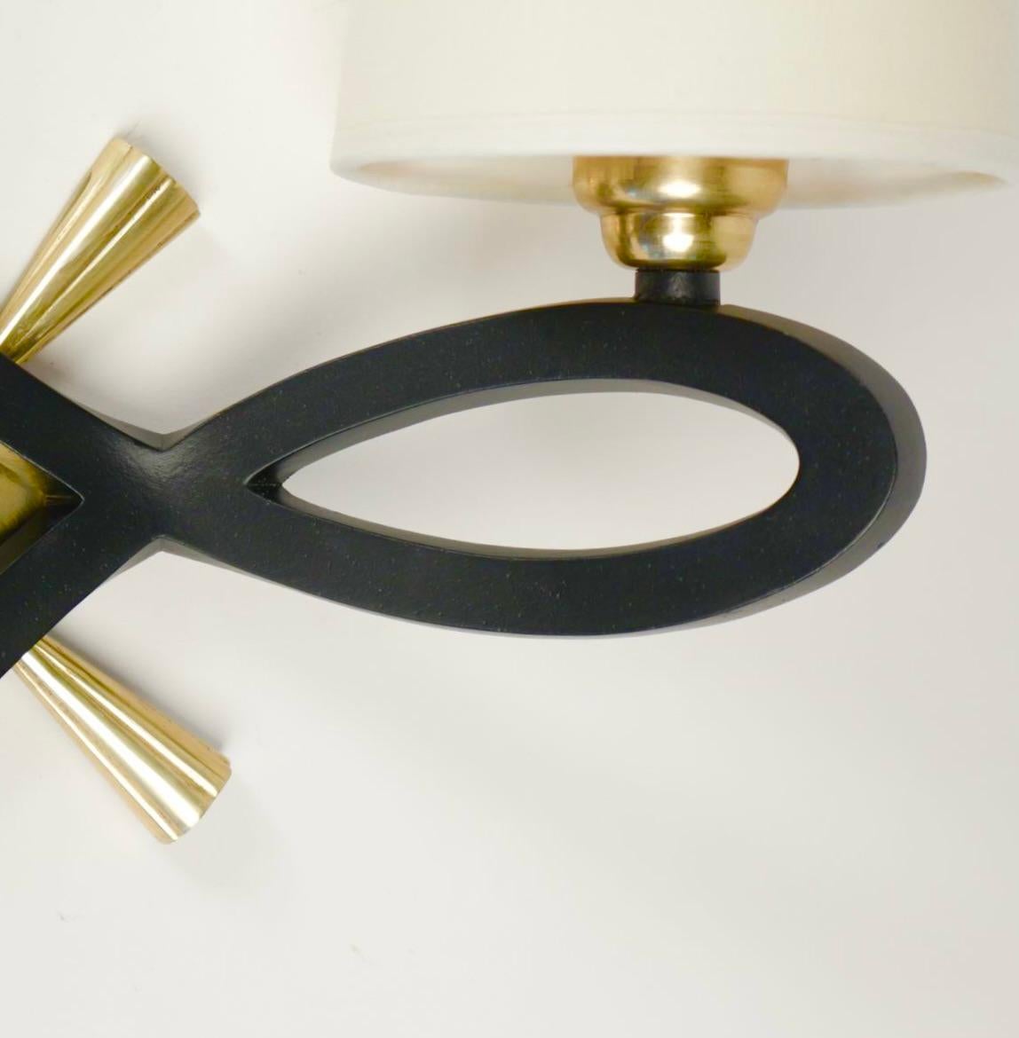 1940 Pair of Wall Lights by Marcel Guillemard In Good Condition In Saint-Ouen, FR
