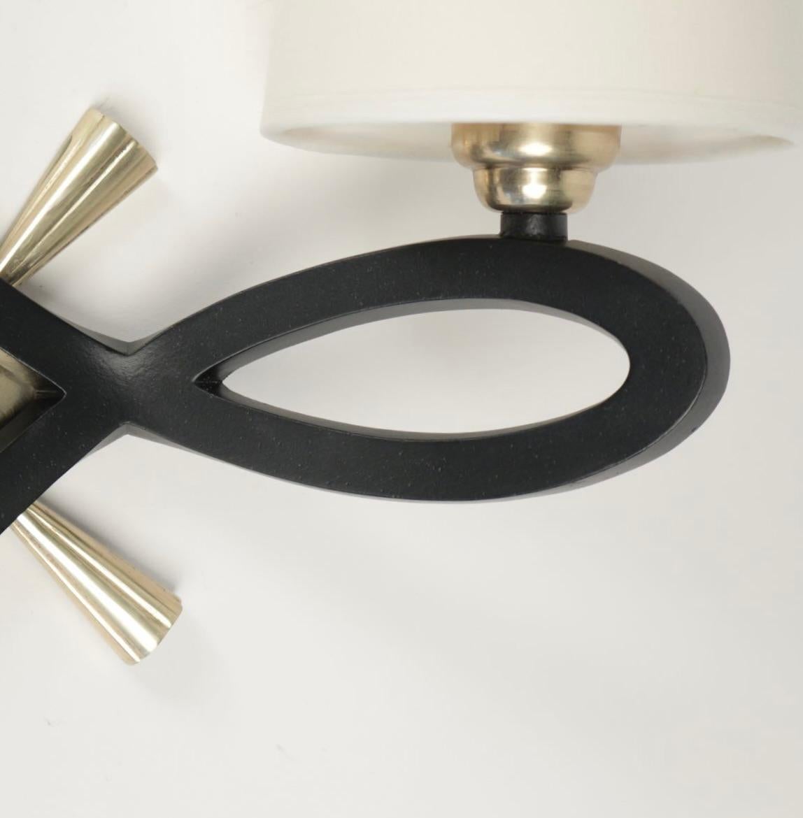 Mid-20th Century 1940 Pair of Wall Lights by Marcel Guillemard