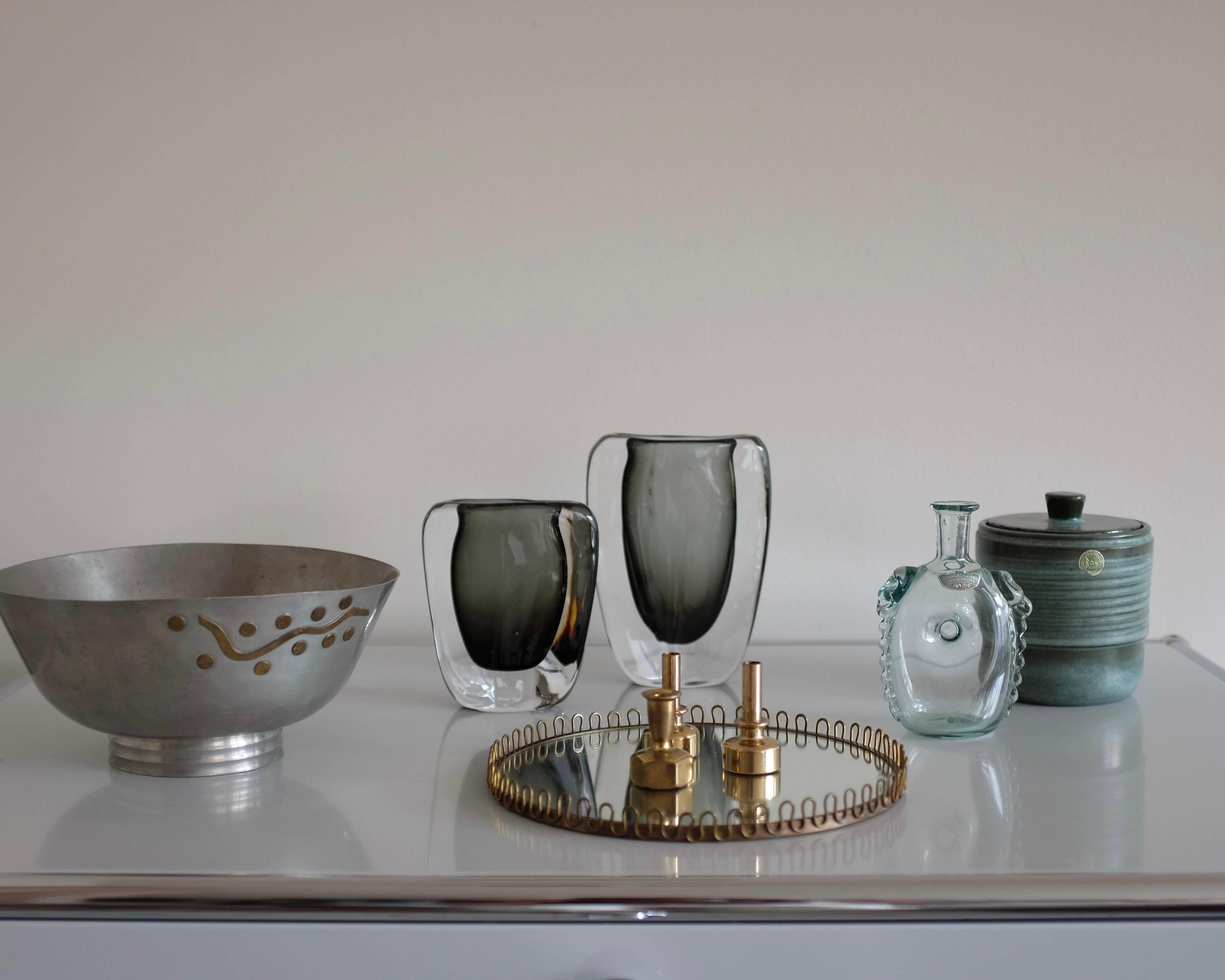 1940 Pewter and Brass bowl by Mabos For Sale 1