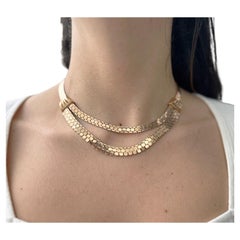 Collar panal de oro amarillo de 18 quilates retro de 1940