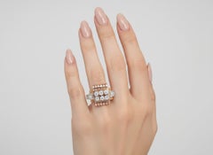 1940 Retro 18kt Rose Gold & Platinum Ring with 1.00 Cts in Diamonds