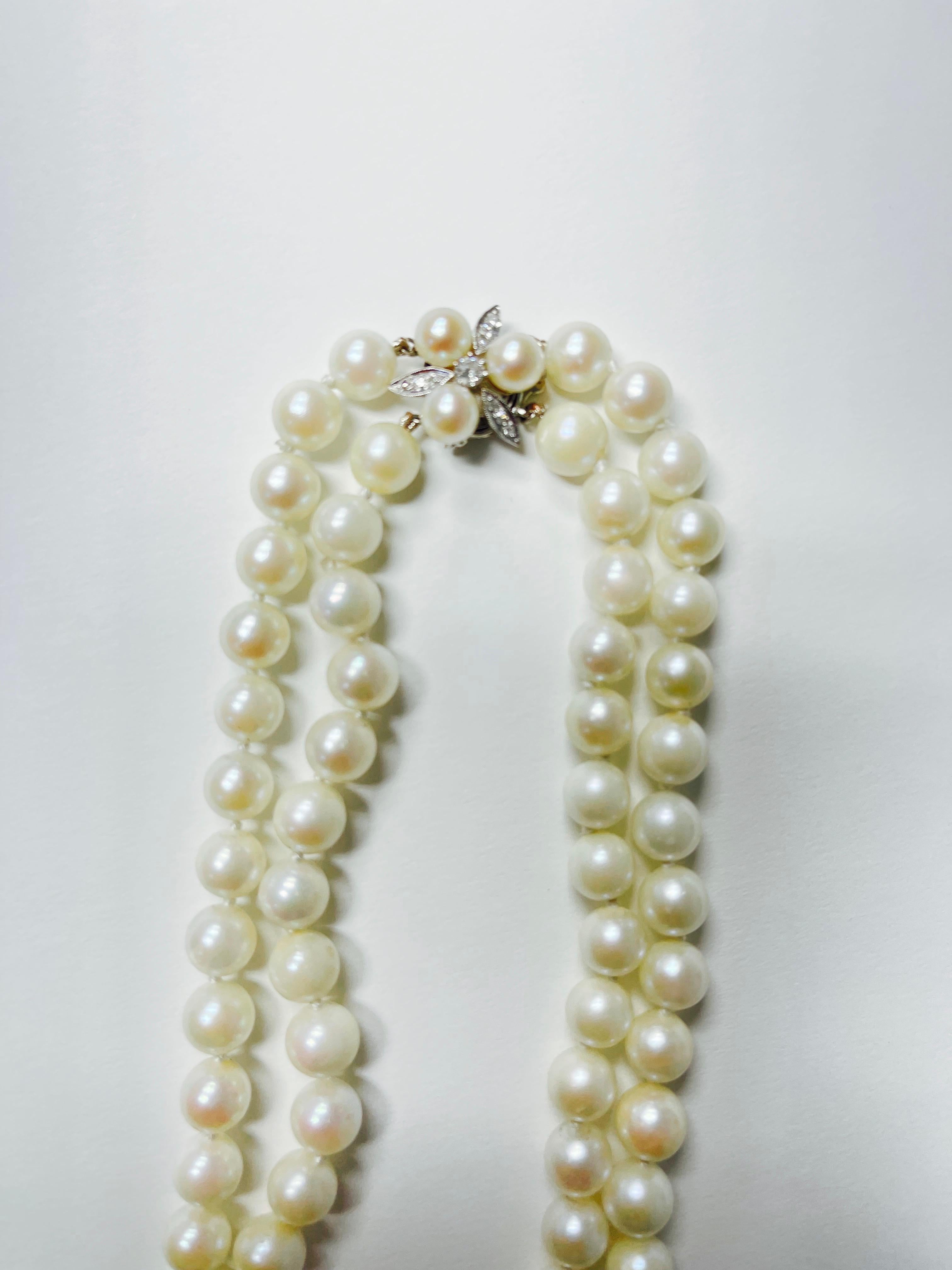 1940 Retro Pearl, Diamond and Ruby Necklace in 14K Yellow Gold In Excellent Condition For Sale In New York, NY