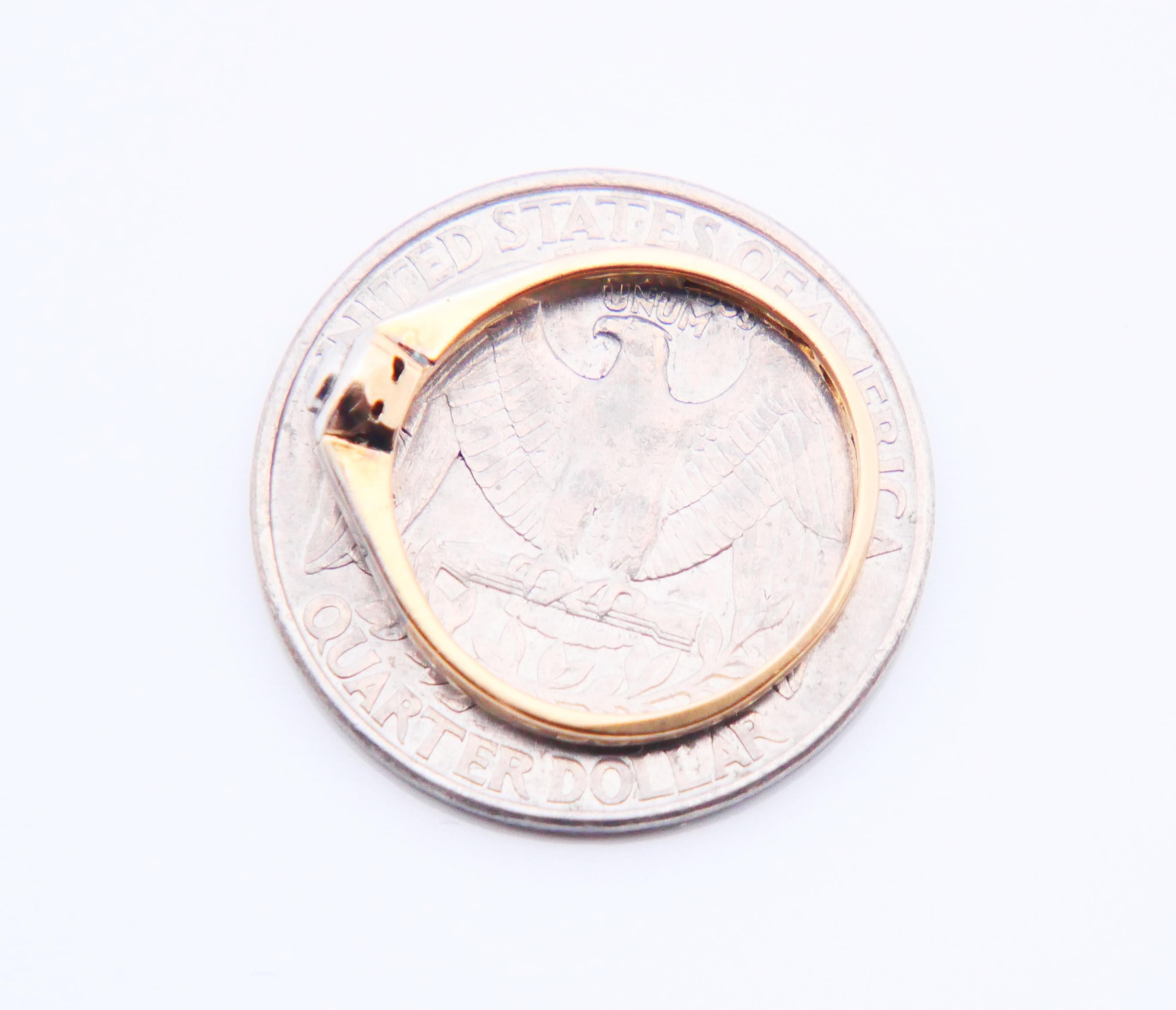 1940 Anello 0,1ct Diamante solido in oro 18K ØUS 5 / 1,8gr in vendita 9