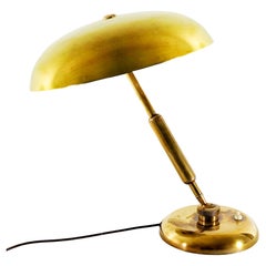 1940´s Desk Lamp by Giovanni Michelucci for Lariolux, Polished Brass, Italy