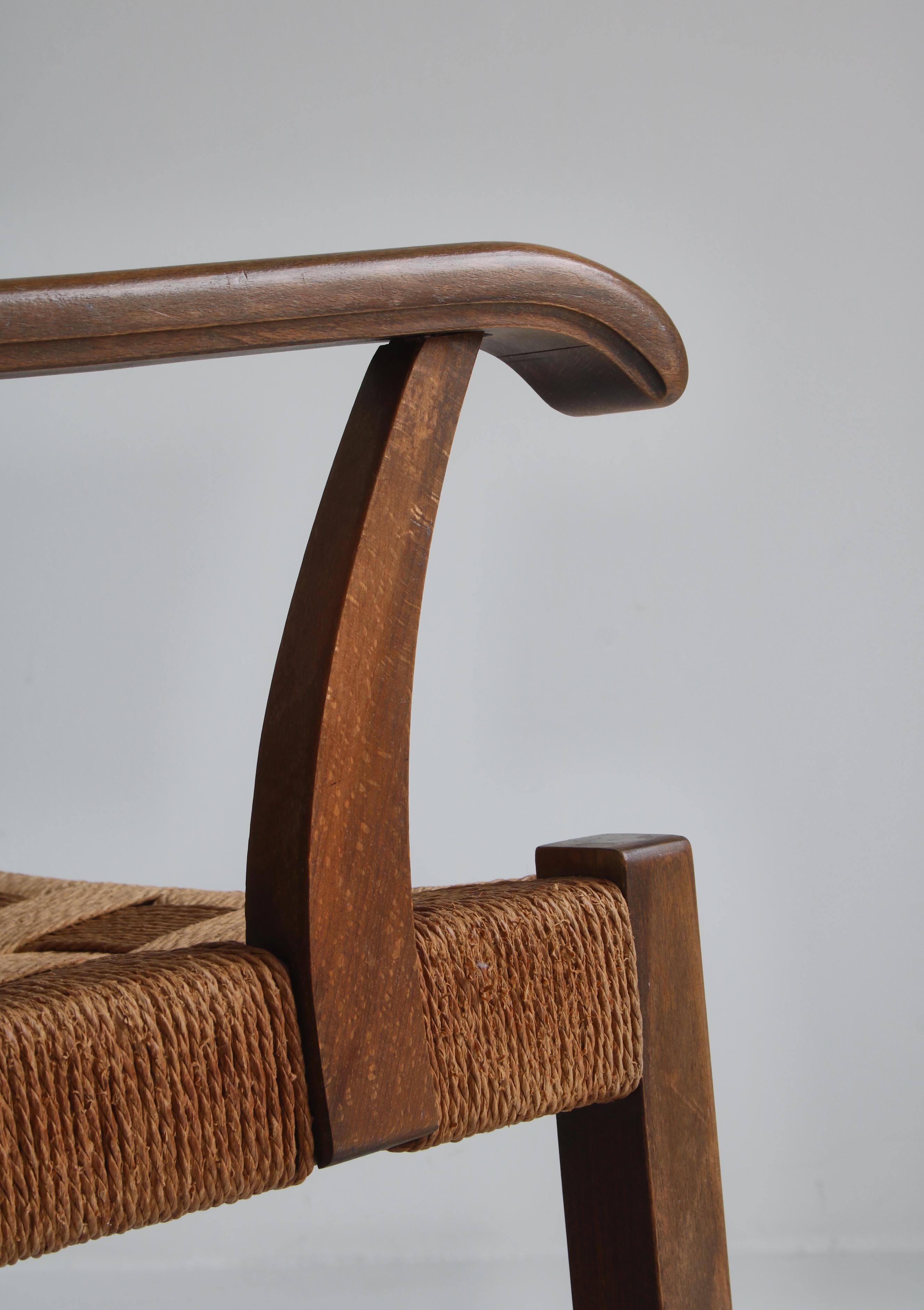 1940´s Fritz Hansen Rocking Chair by Karl Scröder in Beech and Seagrass 4