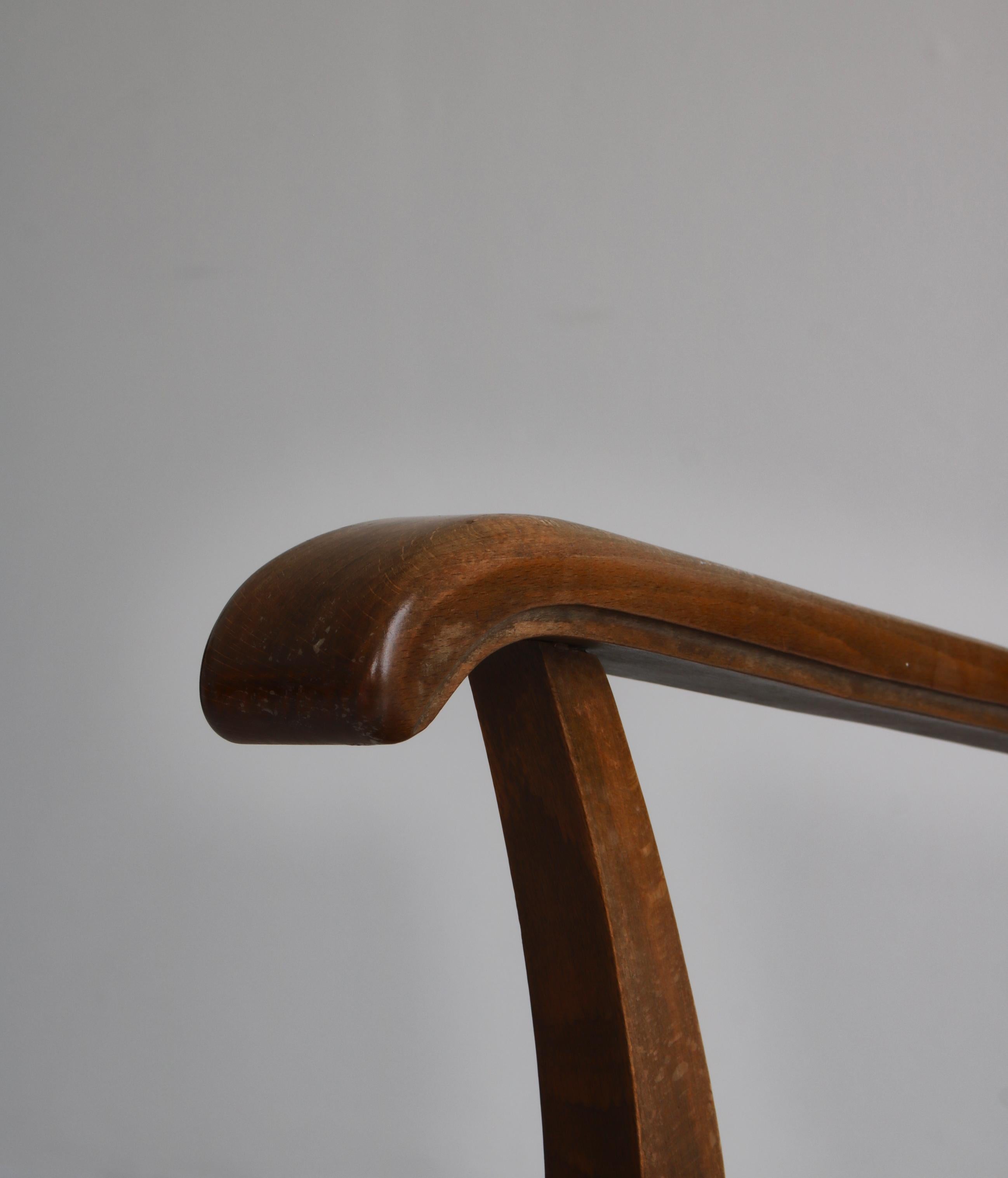 1940´s Fritz Hansen Rocking Chair by Karl Scröder in Beech and Seagrass 1