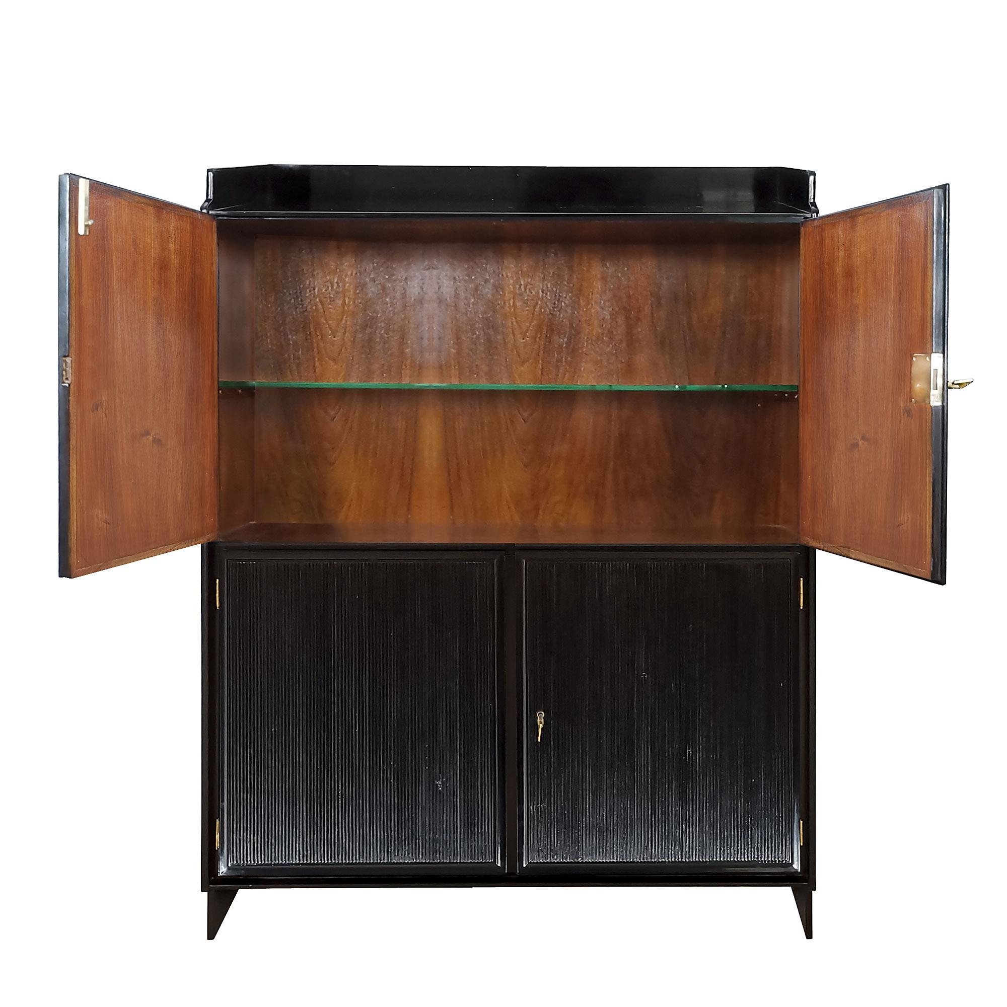 Mid-Century Modern 1940's  Cabinet with Four Doors, 