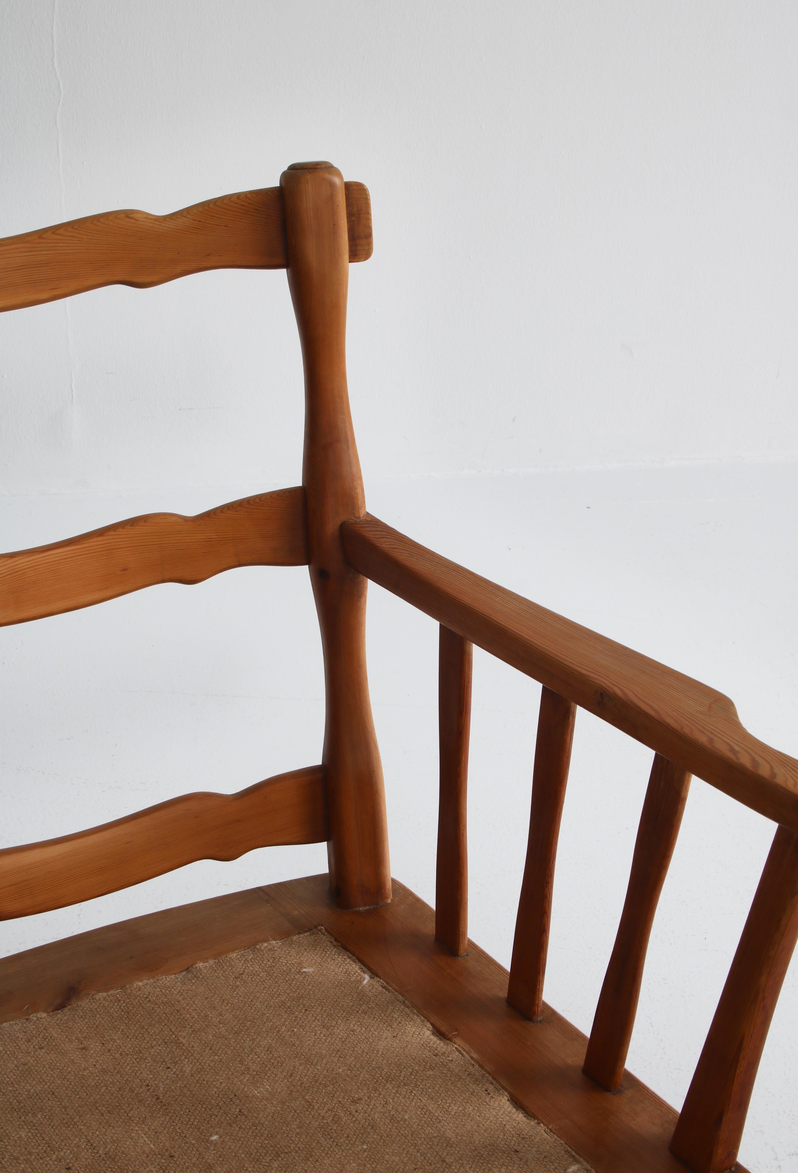1940´s Set of Pinewood & Sheepskin Lounge Chairs by Swedish Cabinetmaker 8