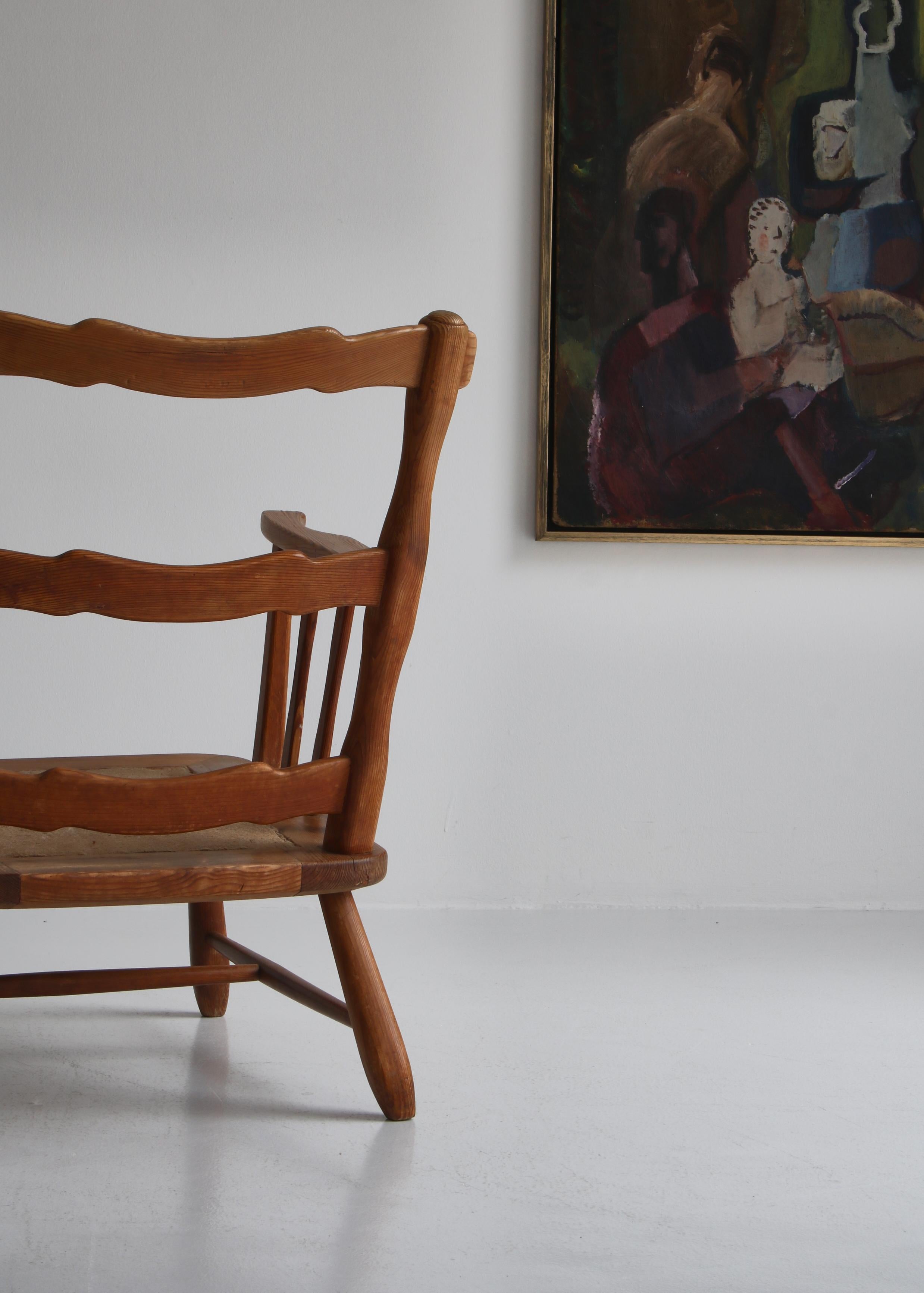 1940´s Set of Pinewood & Sheepskin Lounge Chairs by Swedish Cabinetmaker 10