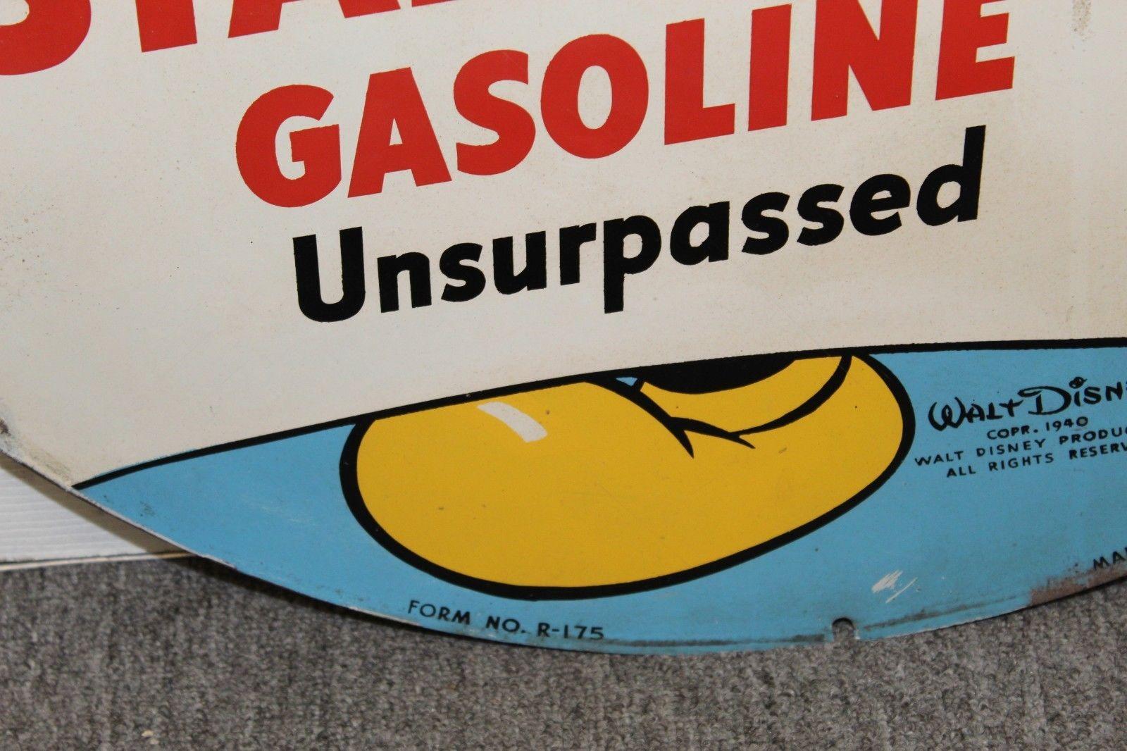 American 1940 Standard Gasoline Advertising with Disney's Mickey Mouse For Sale