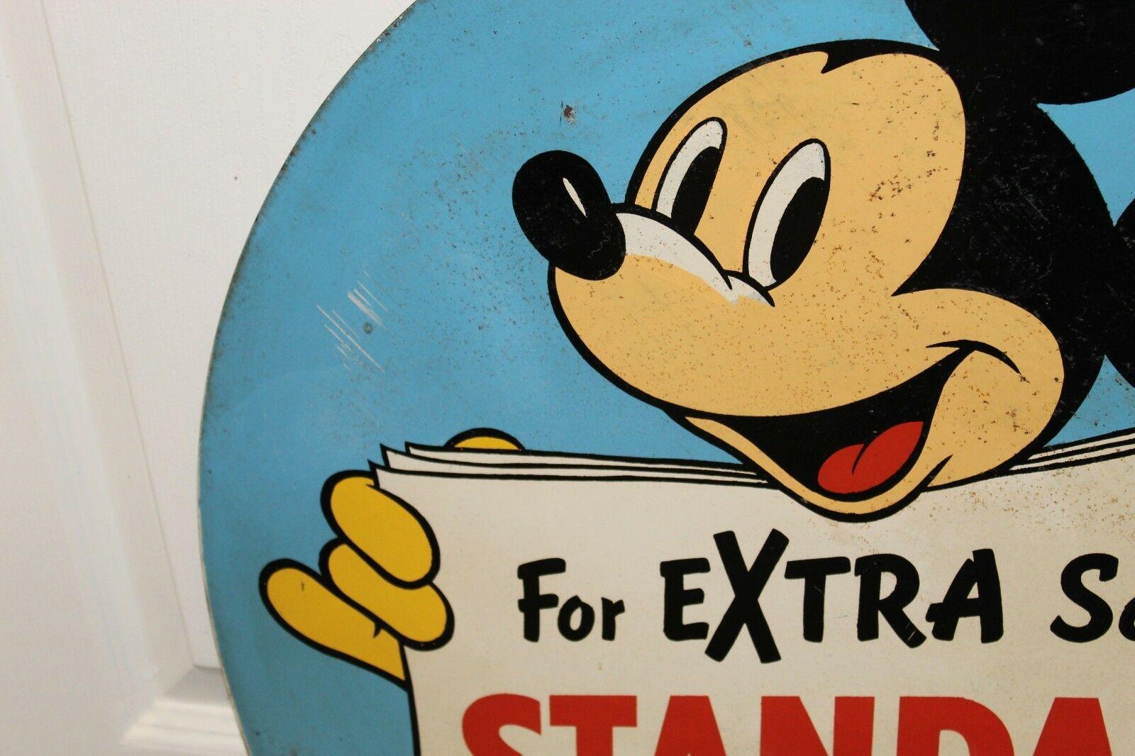 Mid-20th Century 1940 Standard Gasoline Advertising with Disney's Mickey Mouse For Sale