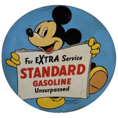 1940 Standard Gasoline Advertising with Disney's Mickey Mouse