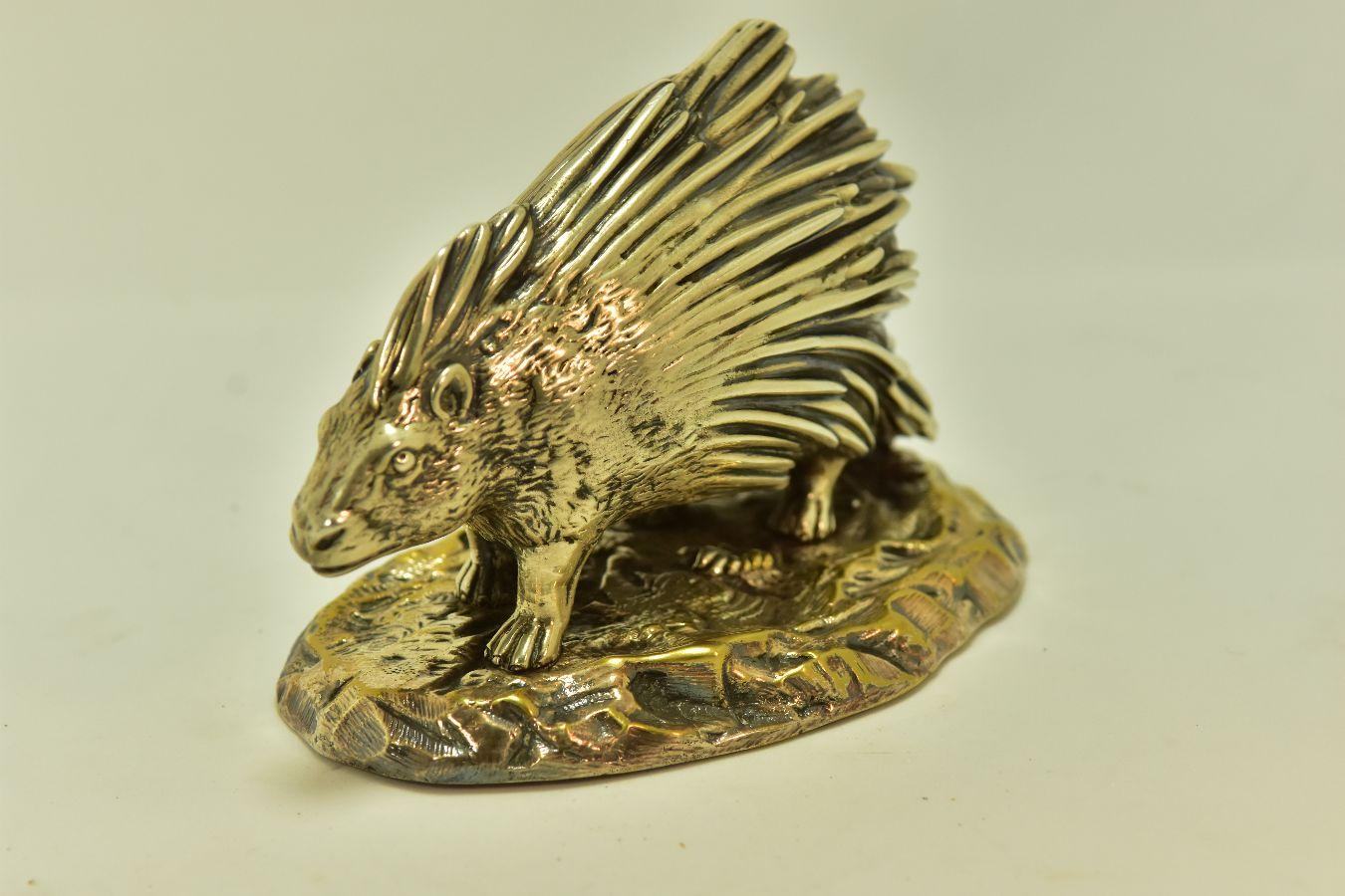 French 1940 Sterling Silver Pique Holder Depicting a Sheffield Porcupine For Sale
