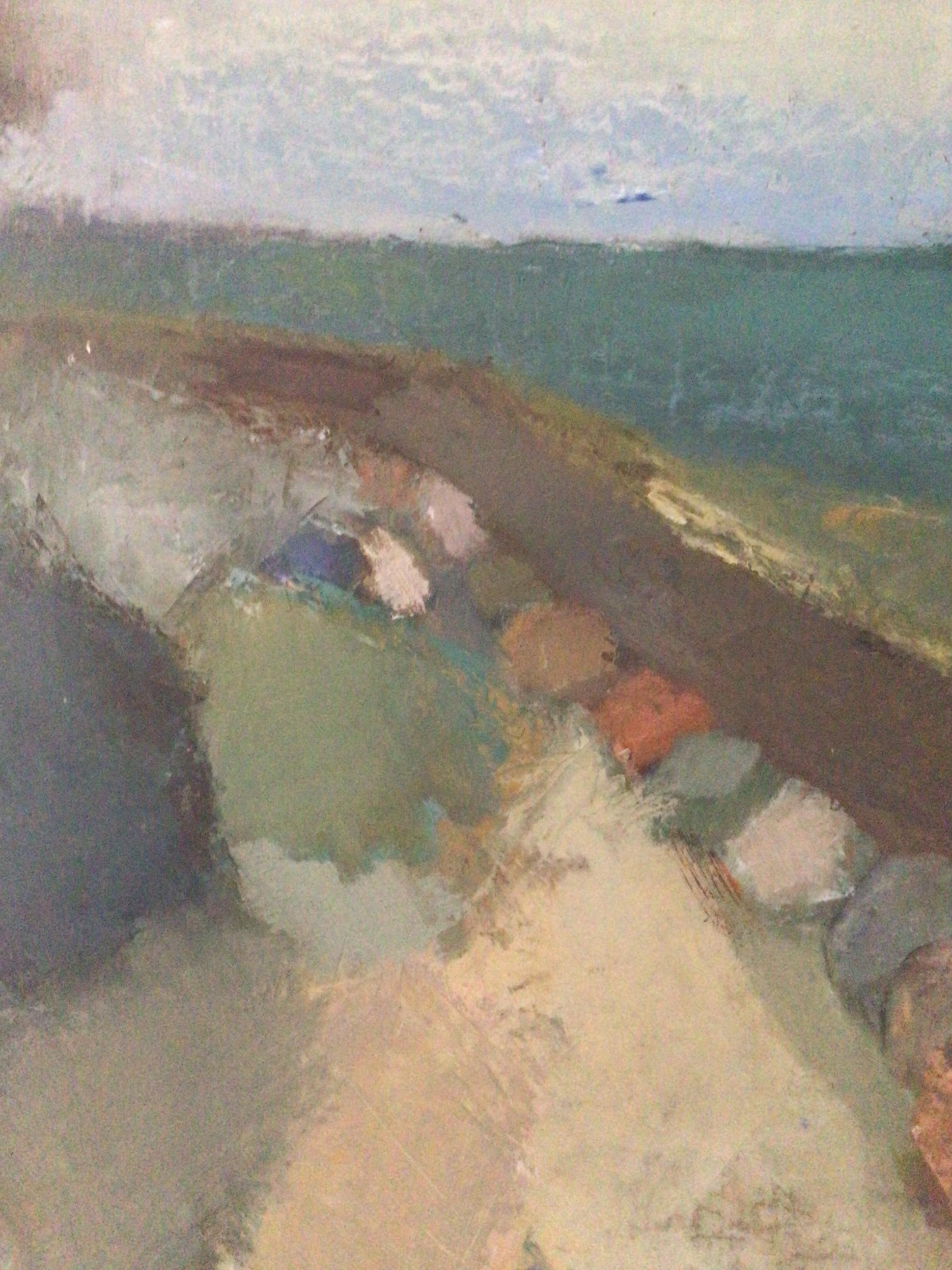 20th Century 1940 Swedish oil on canvas by artist Nils Nilsson (1924-2017) of a coastal scene