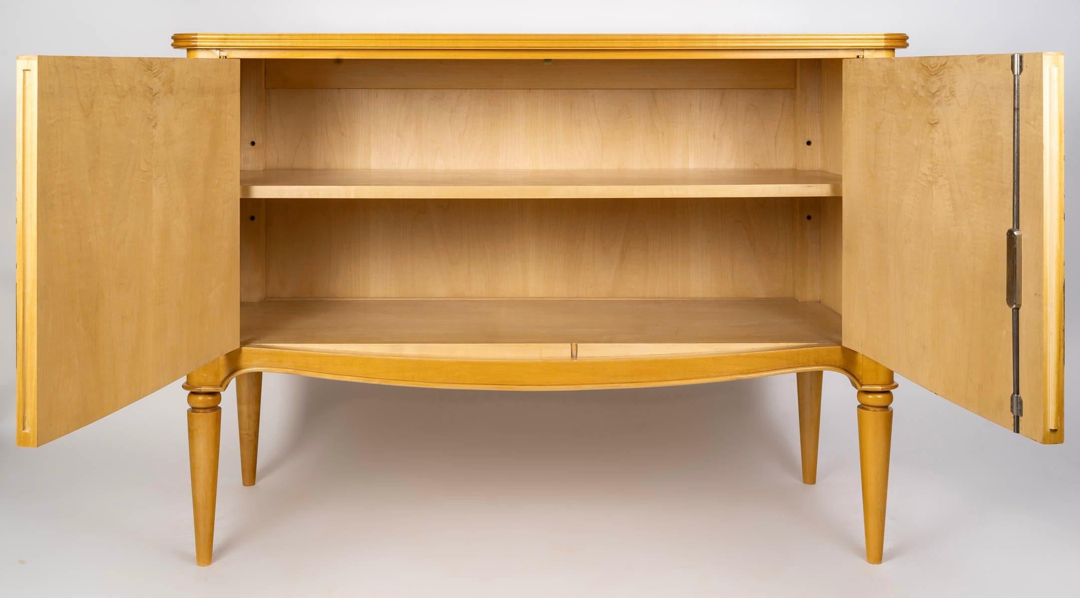 1940 Sycamore chest of drawers by René Prou 1