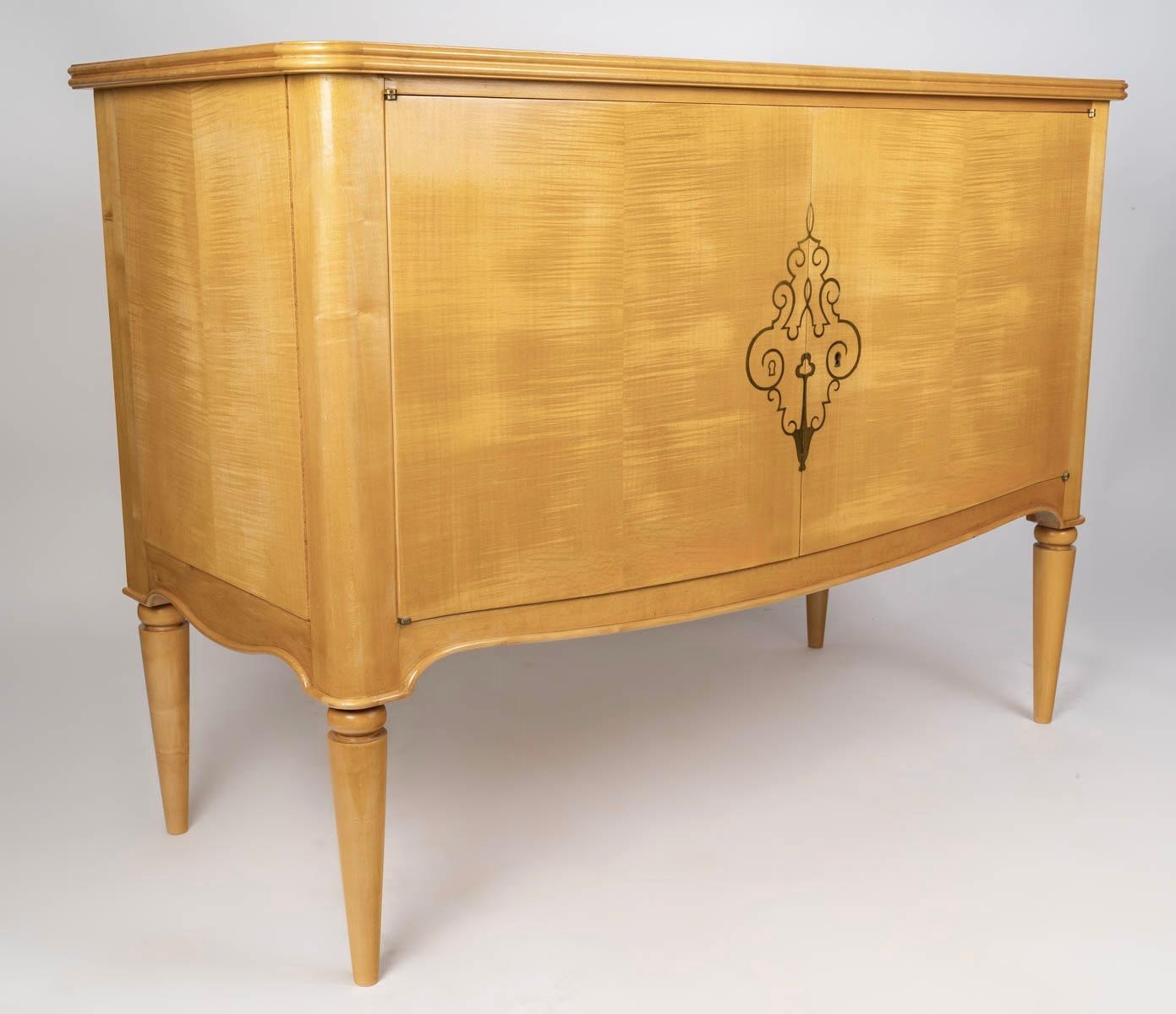 1940 Sycamore chest of drawers by René Prou 2