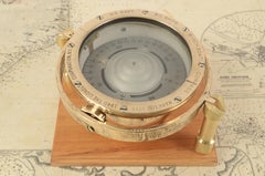 1940 U.S. Navy Magnetic Nautical Compass Wooden Board by Lionel Corporation NY