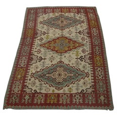 1940 Used Geometric Flat Weave Rug