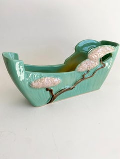 1940 Vintage Roseville Art Pottery Green Ming Tree 568-8 Rare Bonsai Planter