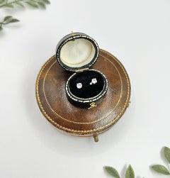 1940s 0.35 Carat Total Brilliant Cut Diamonds Set In New 18ct W Stud Ear Mounts