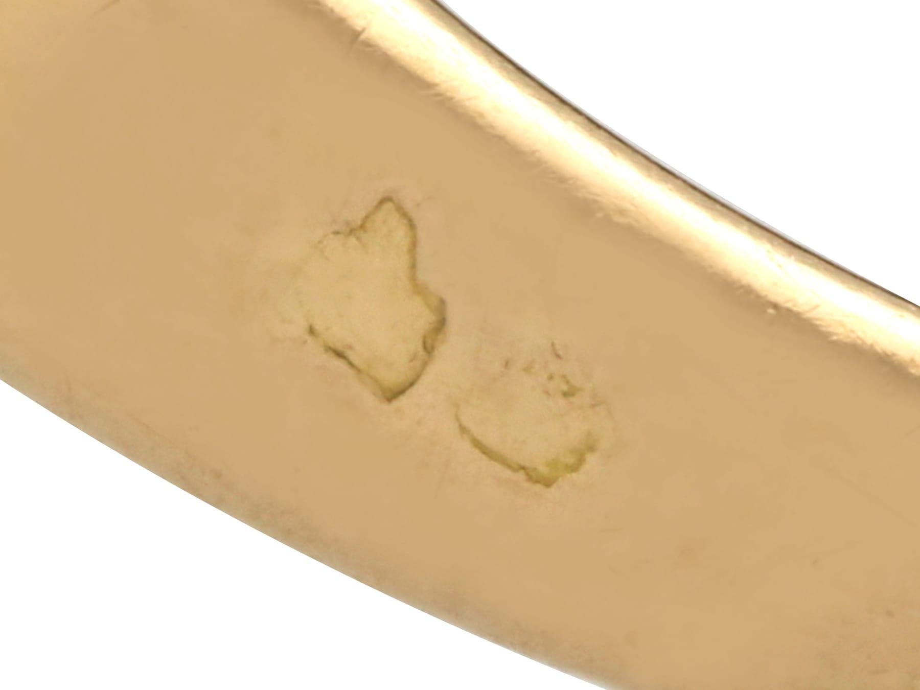 1940 Anillo de cóctel de oro amarillo engastado en platino y diamantes de 1,18 quilates en venta 1
