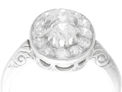 1940er Jahre 1,26 Karat Diamant und Weißgold Platin gefasster Cocktail-Ring